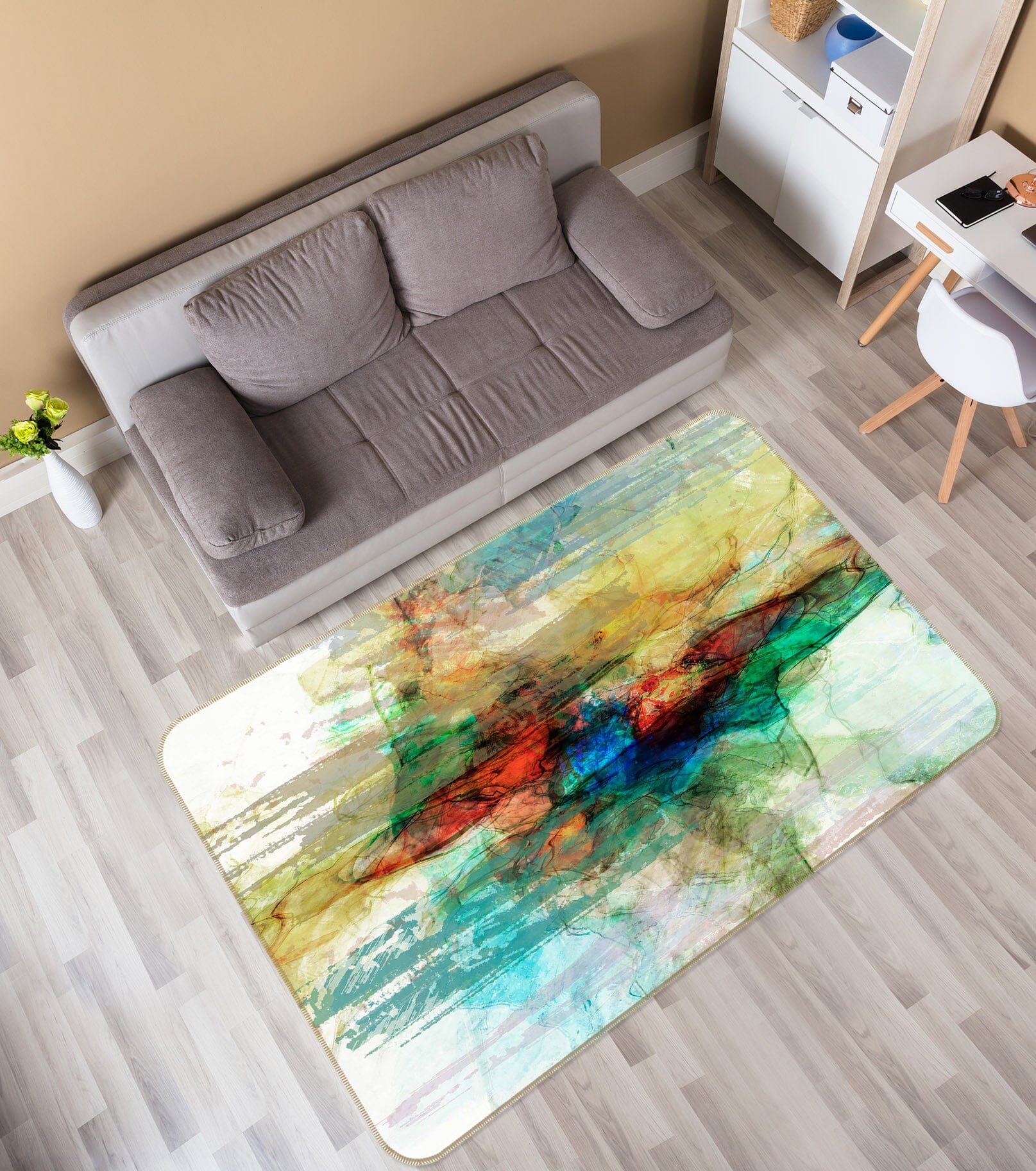 3D Colored Pond 1031 Michael Tienhaara Rug Non Slip Rug Mat Mat AJ Creativity Home 