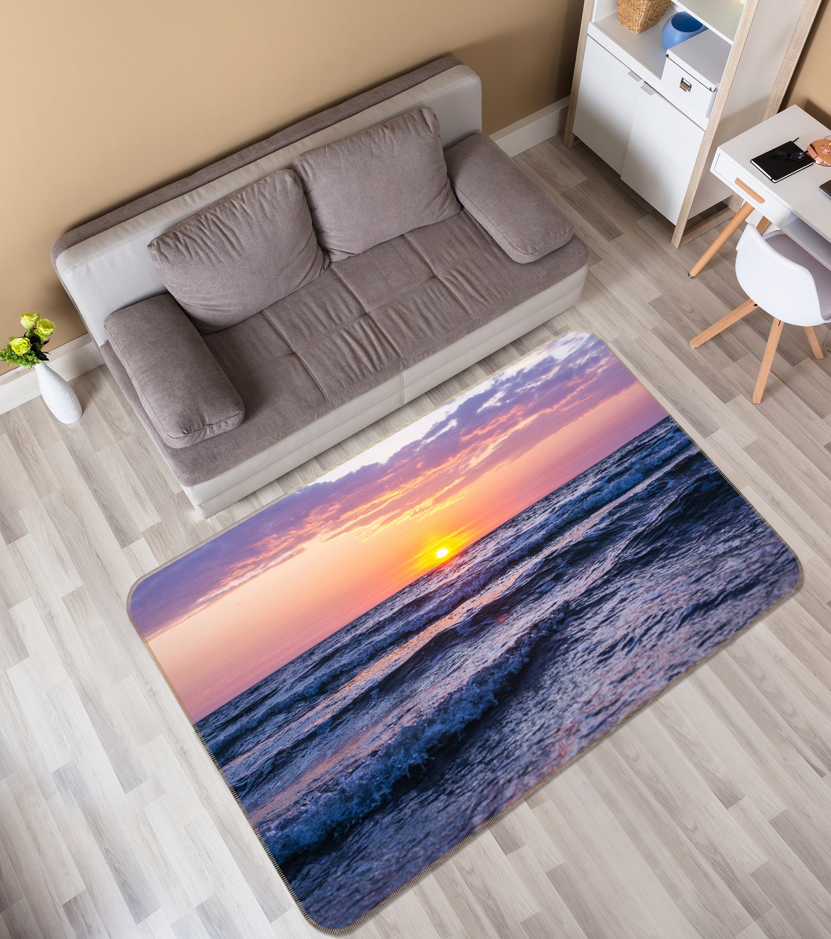 3D Sea Surface 29176 Non Slip Rug Mat