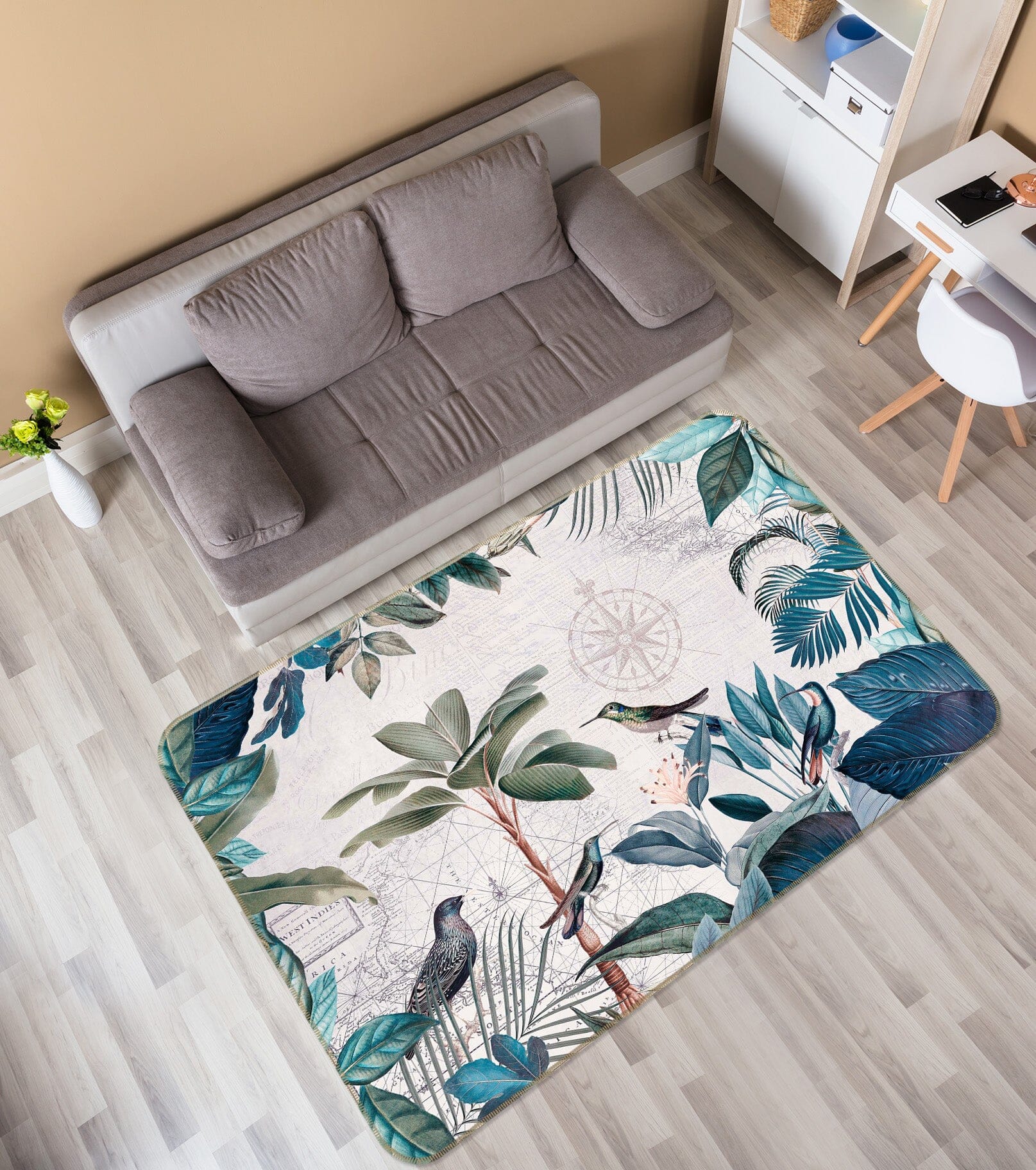 3D Birds Playing 1020 Andrea haase Rug Non Slip Rug Mat Mat AJ Creativity Home 