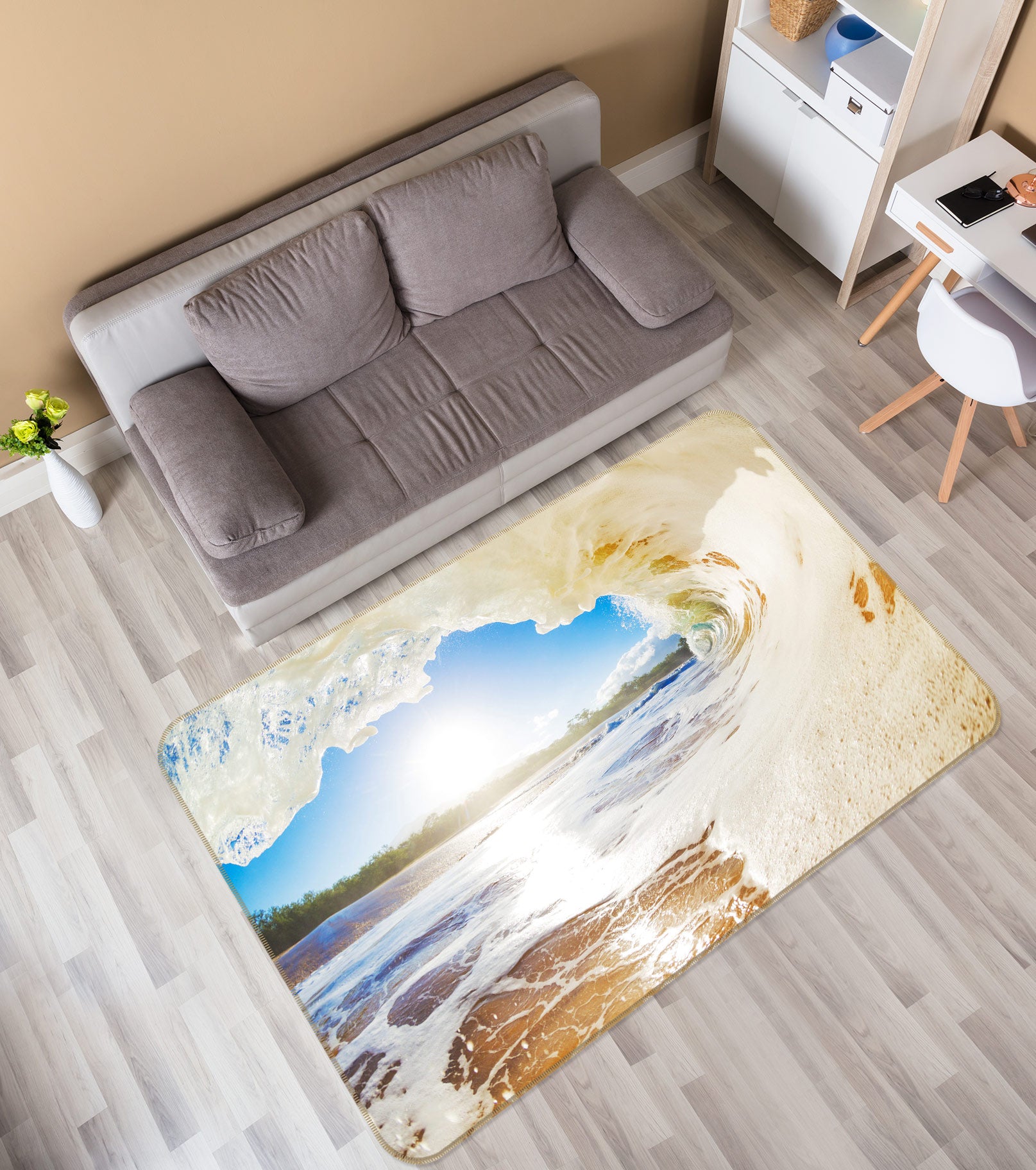 3D Waves 77075 Non Slip Rug Mat