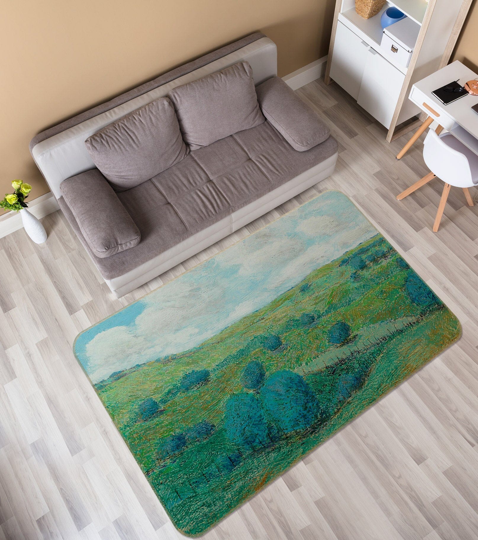3D Dry Hills 1010 Allan P. Friedlander Rug Non Slip Rug Mat Mat AJ Creativity Home 