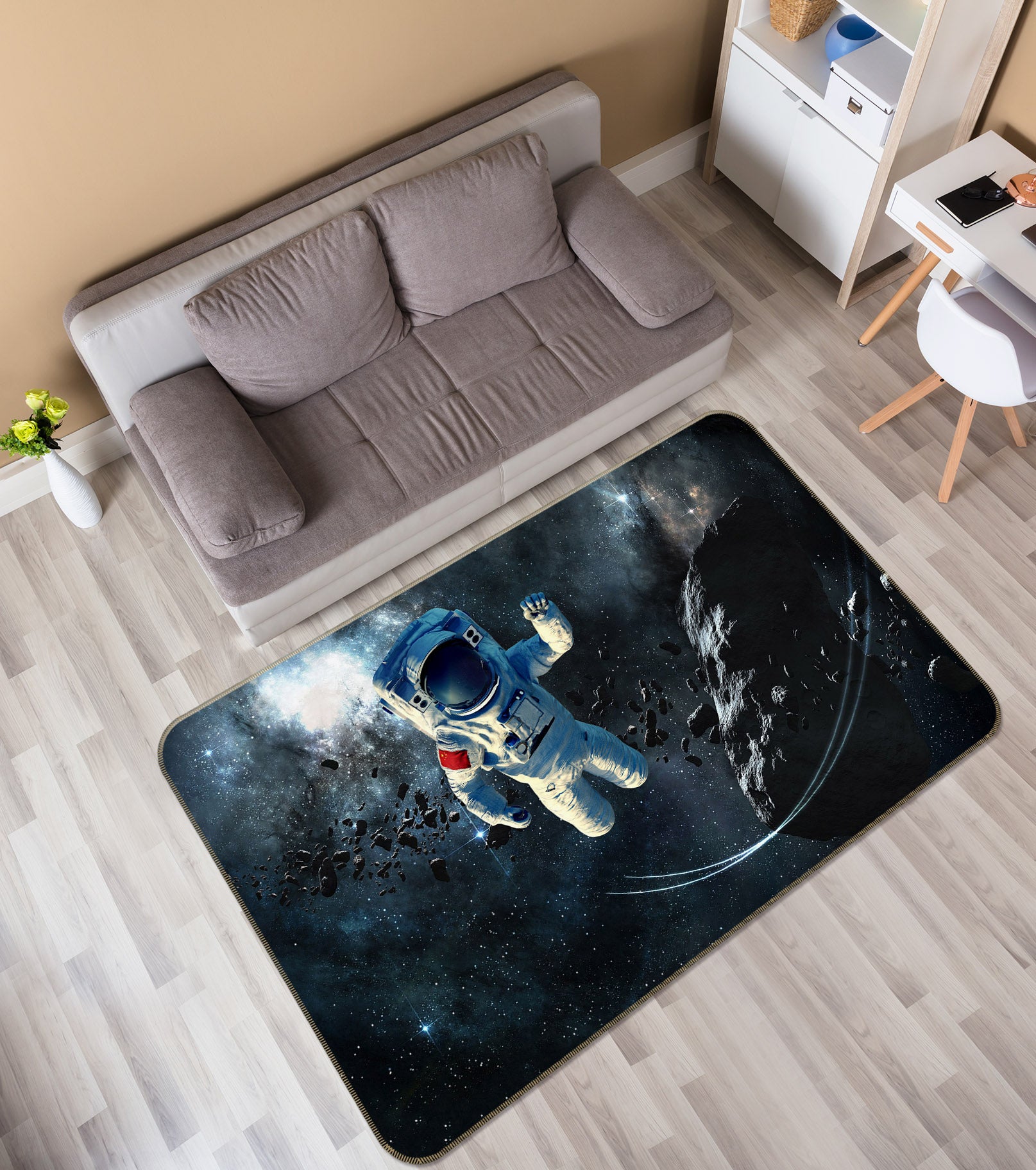 3D Astronaut Meteorite 42097 Vehicle Non Slip Rug Mat