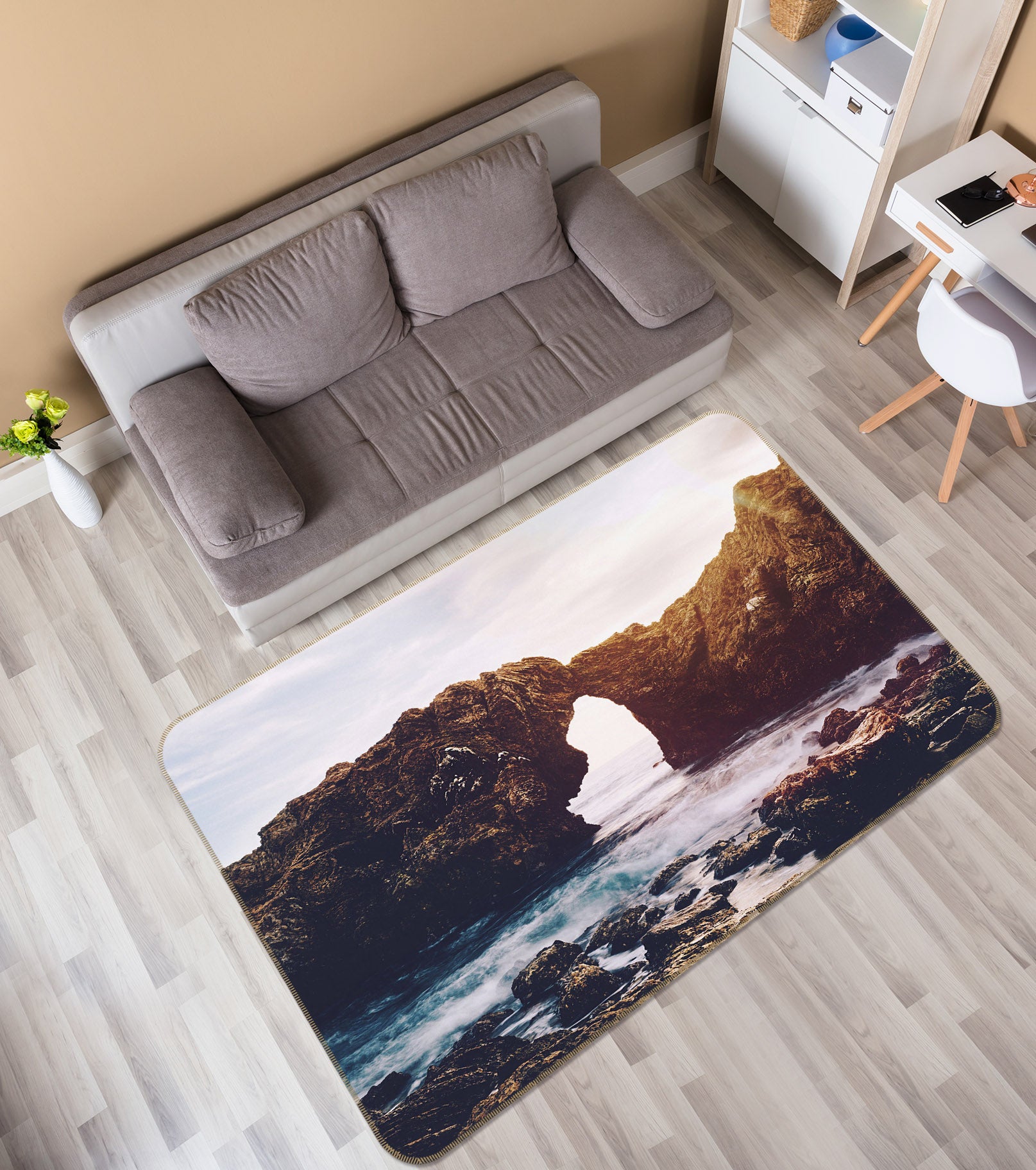 3D Sea Stone 35189 Non Slip Rug Mat