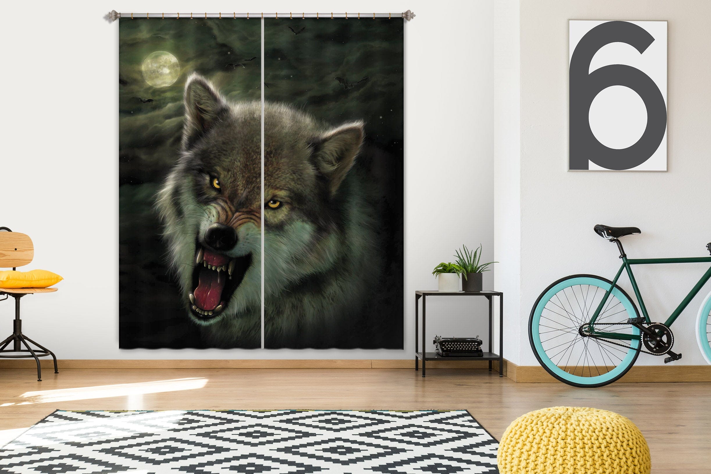 3D Nightbreed 056 Vincent Hie Curtain Curtains Drapes Curtains AJ Creativity Home 