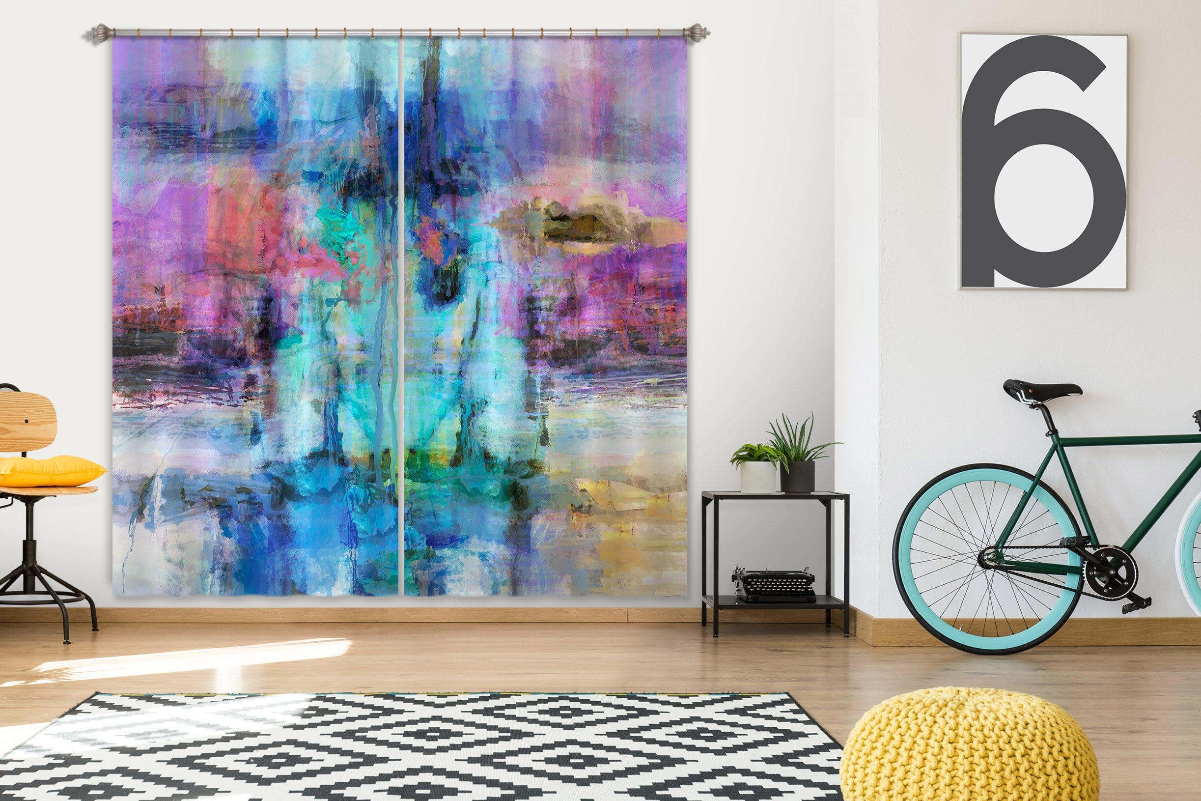 3D Blue Sea 224 Michael Tienhaara Curtain Curtains Drapes Curtains AJ Creativity Home 