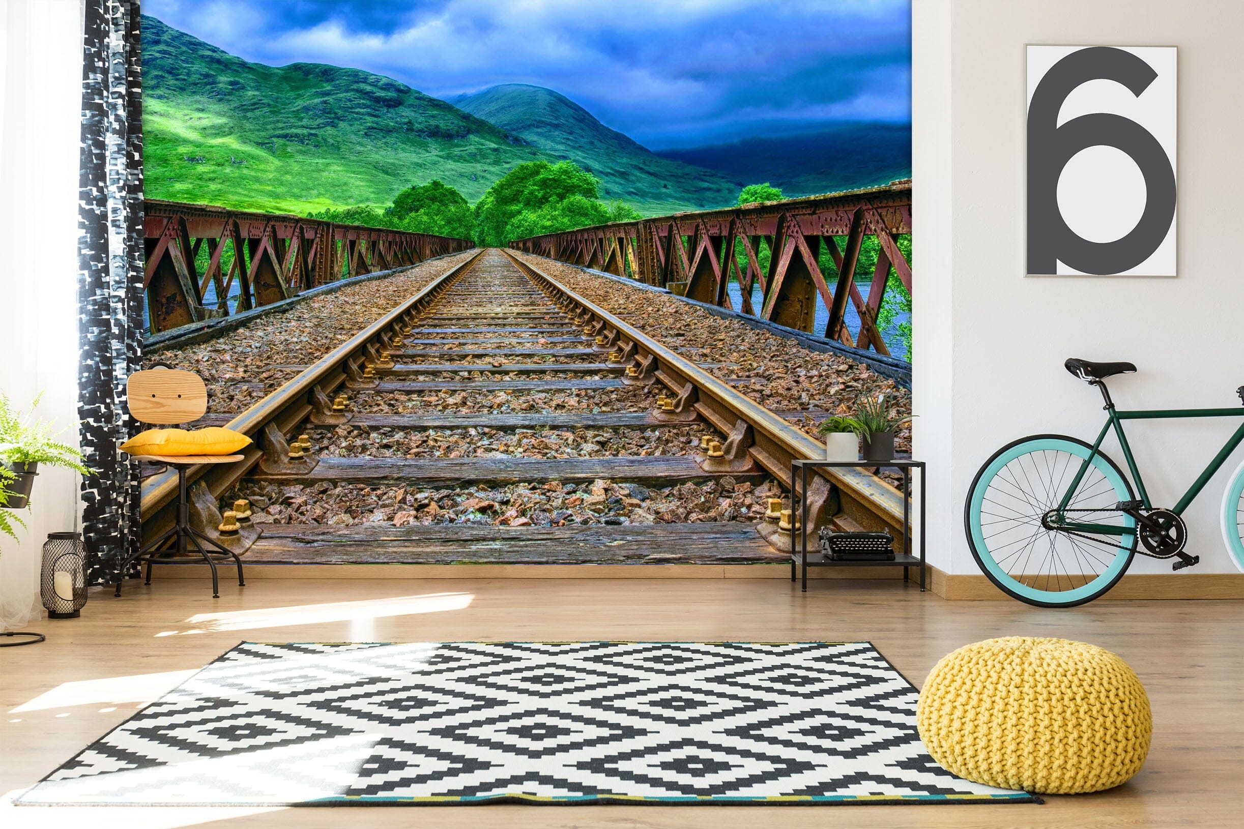 3D Forest Railway 2040 Wall Murals Wallpaper AJ Wallpaper 2 