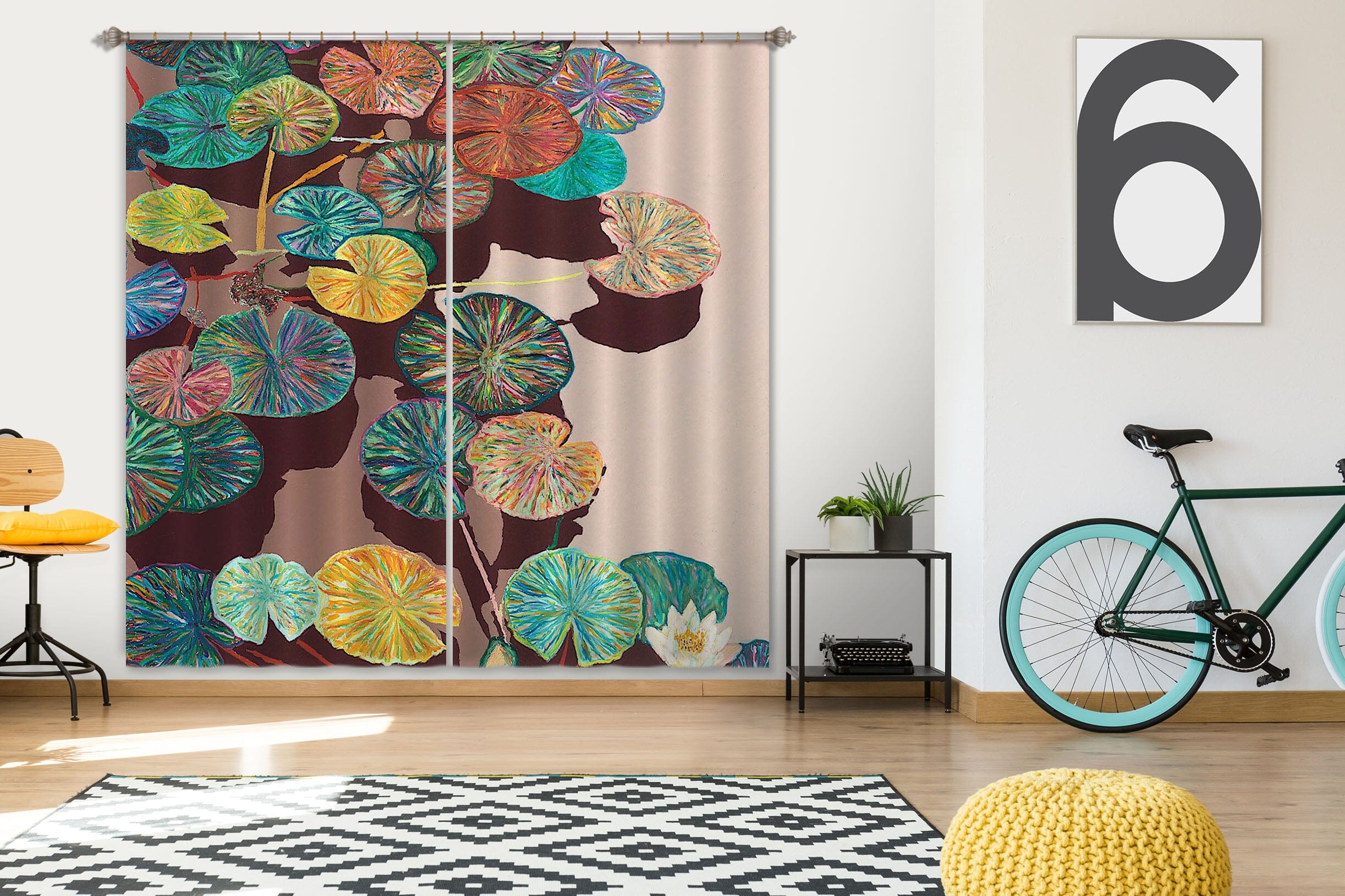 3D Lotus Leaf 280 Allan P. Friedlander Curtain Curtains Drapes Curtains AJ Creativity Home 