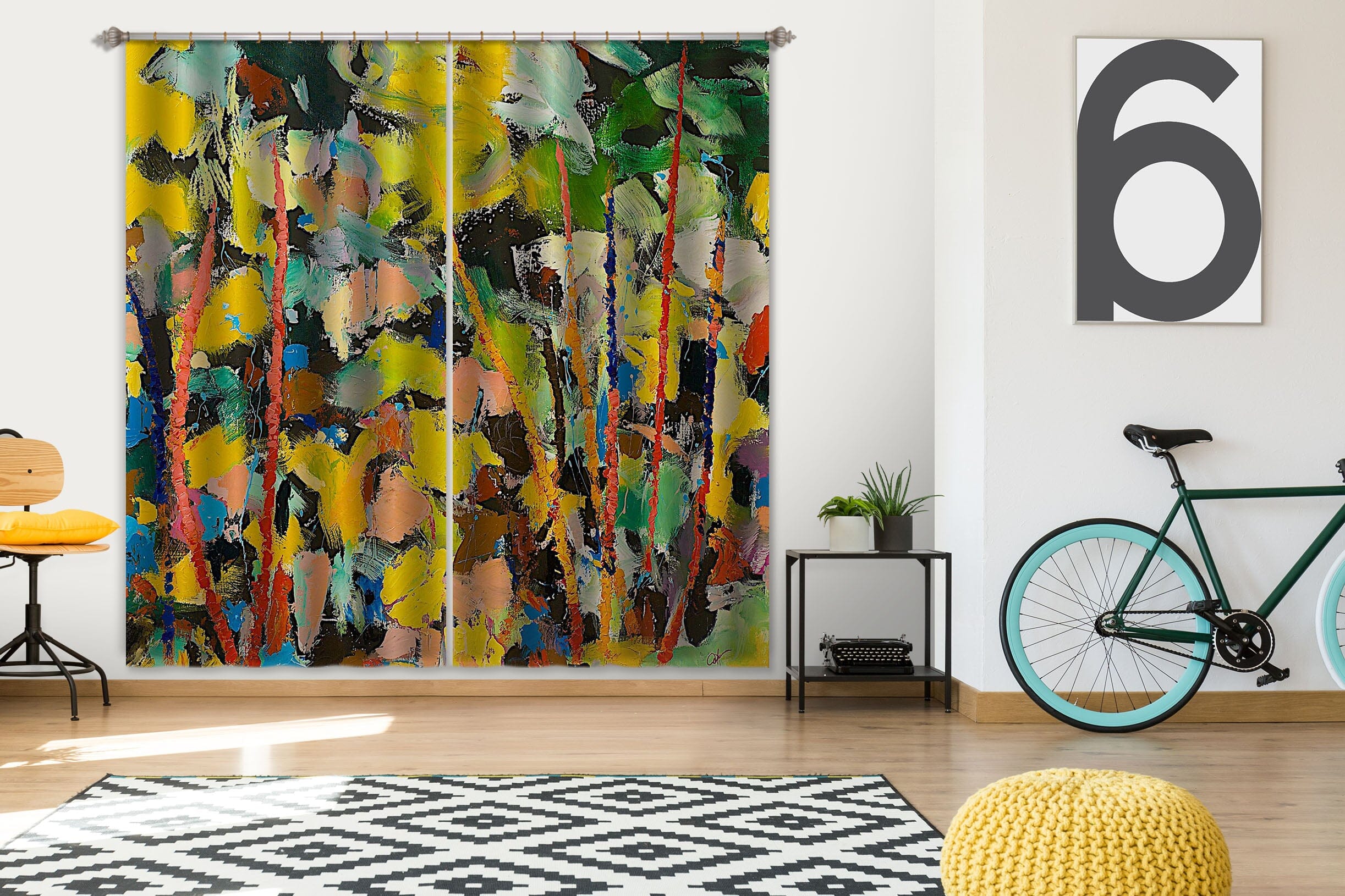 3D Colored Leaves 150 Allan P. Friedlander Curtain Curtains Drapes Curtains AJ Creativity Home 