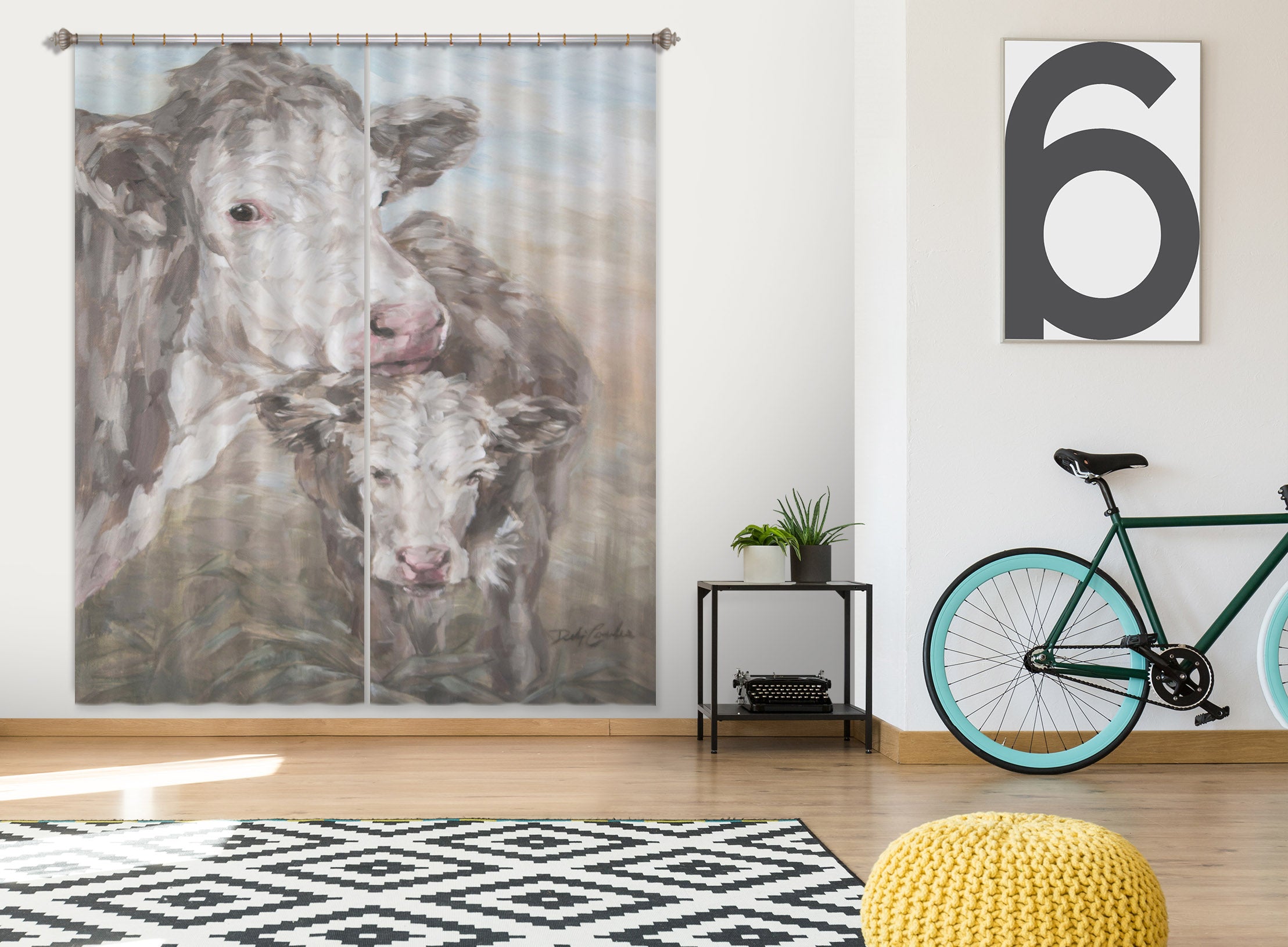 3D Cattle 2178 Debi Coules Curtain Curtains Drapes