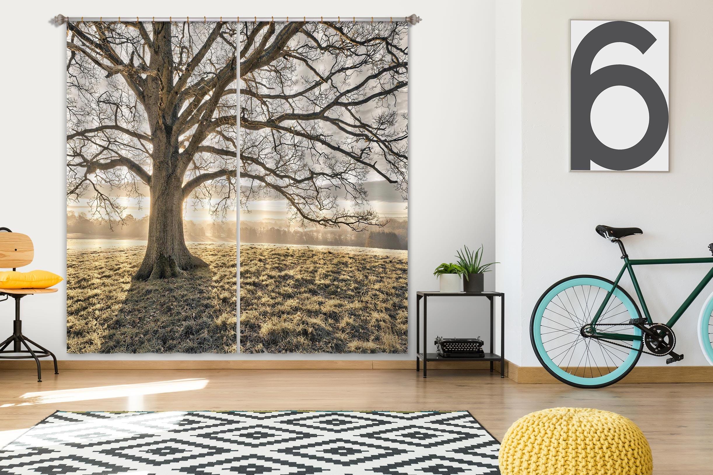 3D Sunshine Tree 088 Assaf Frank Curtain Curtains Drapes