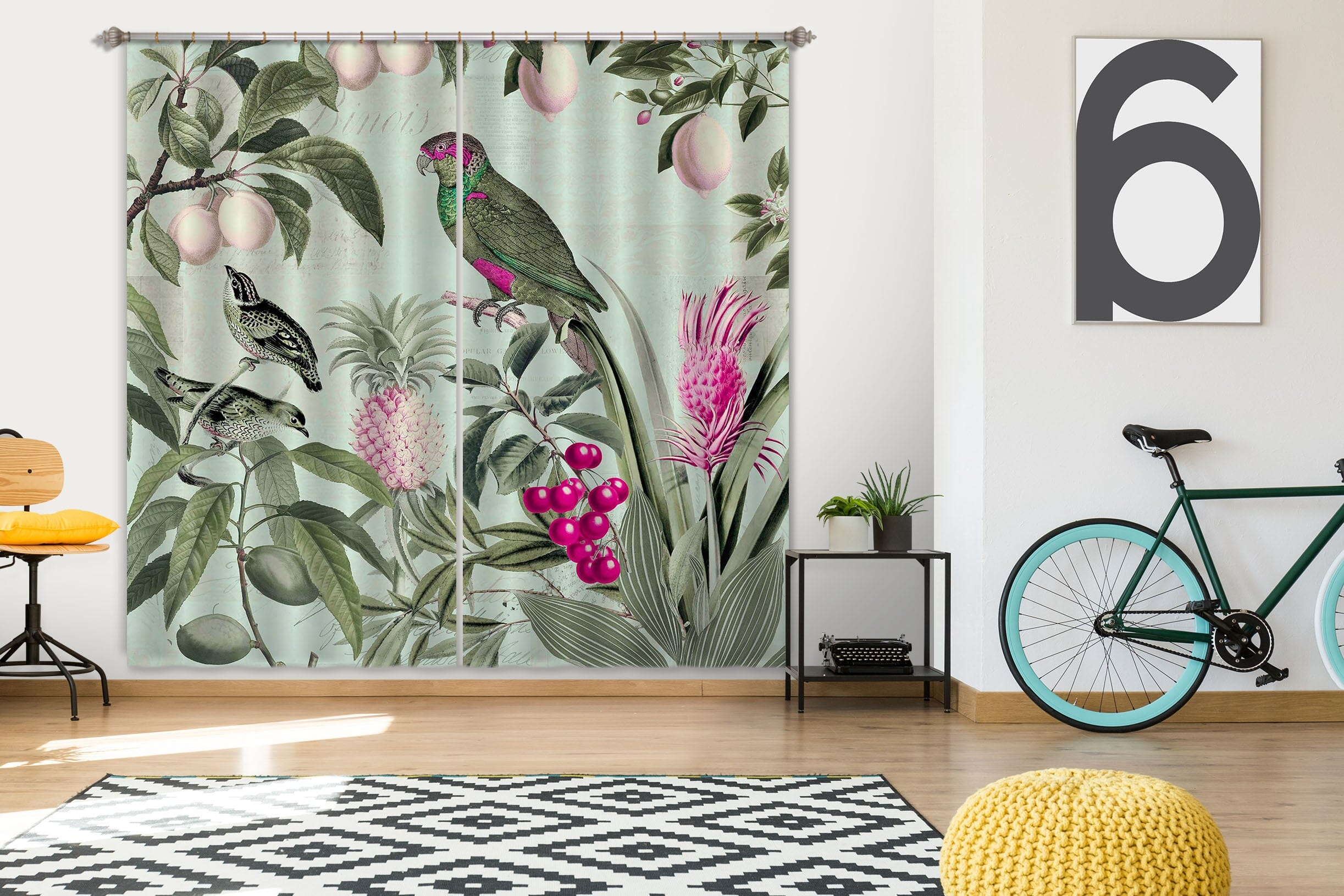 3D Fruit Paradise 058 Andrea haase Curtain Curtains Drapes Curtains AJ Creativity Home 