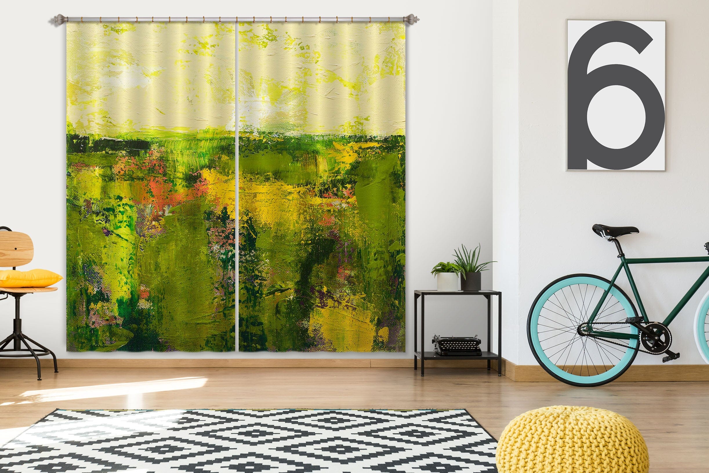 3D Oil Painting Field 221 Allan P. Friedlander Curtain Curtains Drapes Curtains AJ Creativity Home 