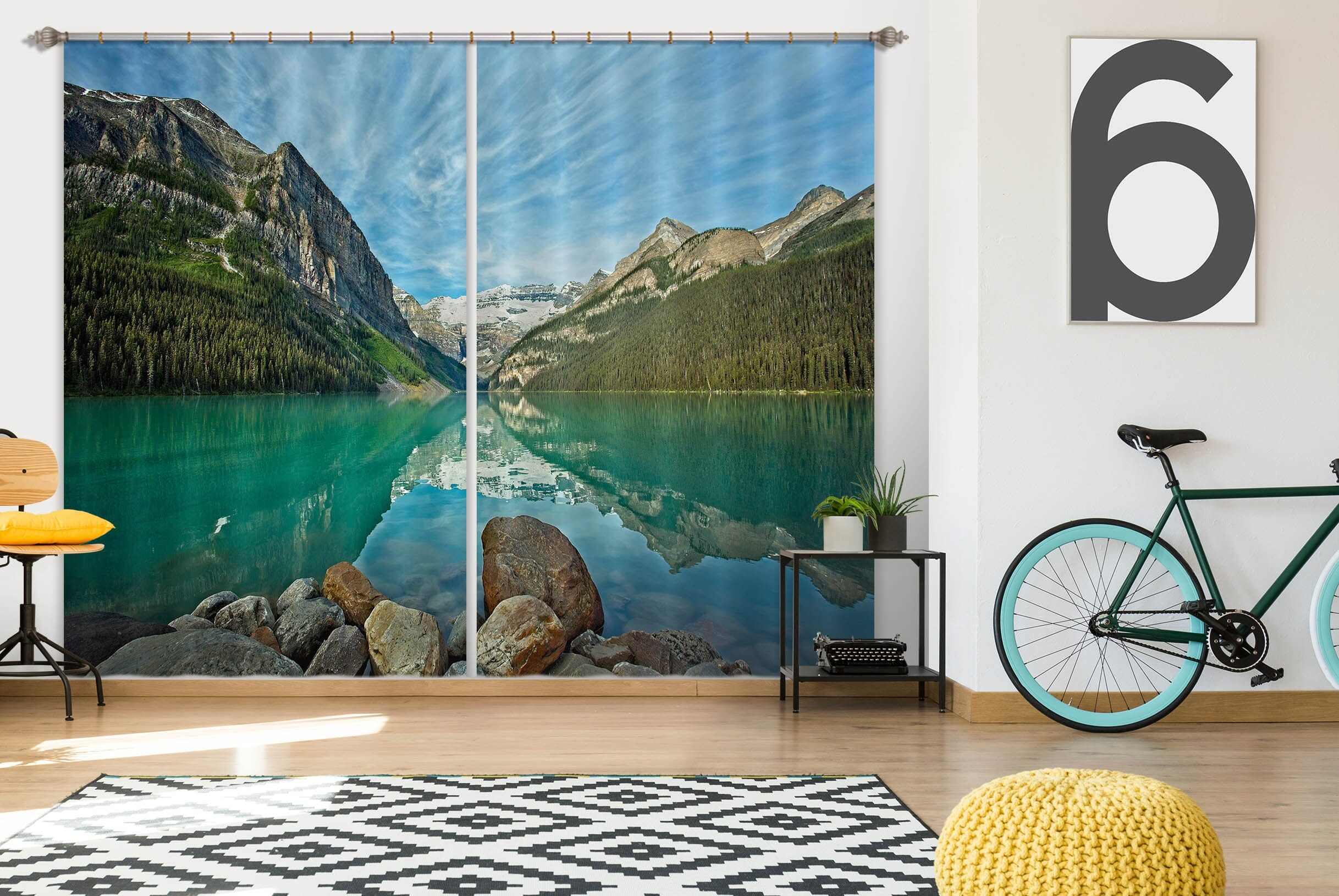 3D Clear Lake 055 Kathy Barefield Curtain Curtains Drapes Curtains AJ Creativity Home 