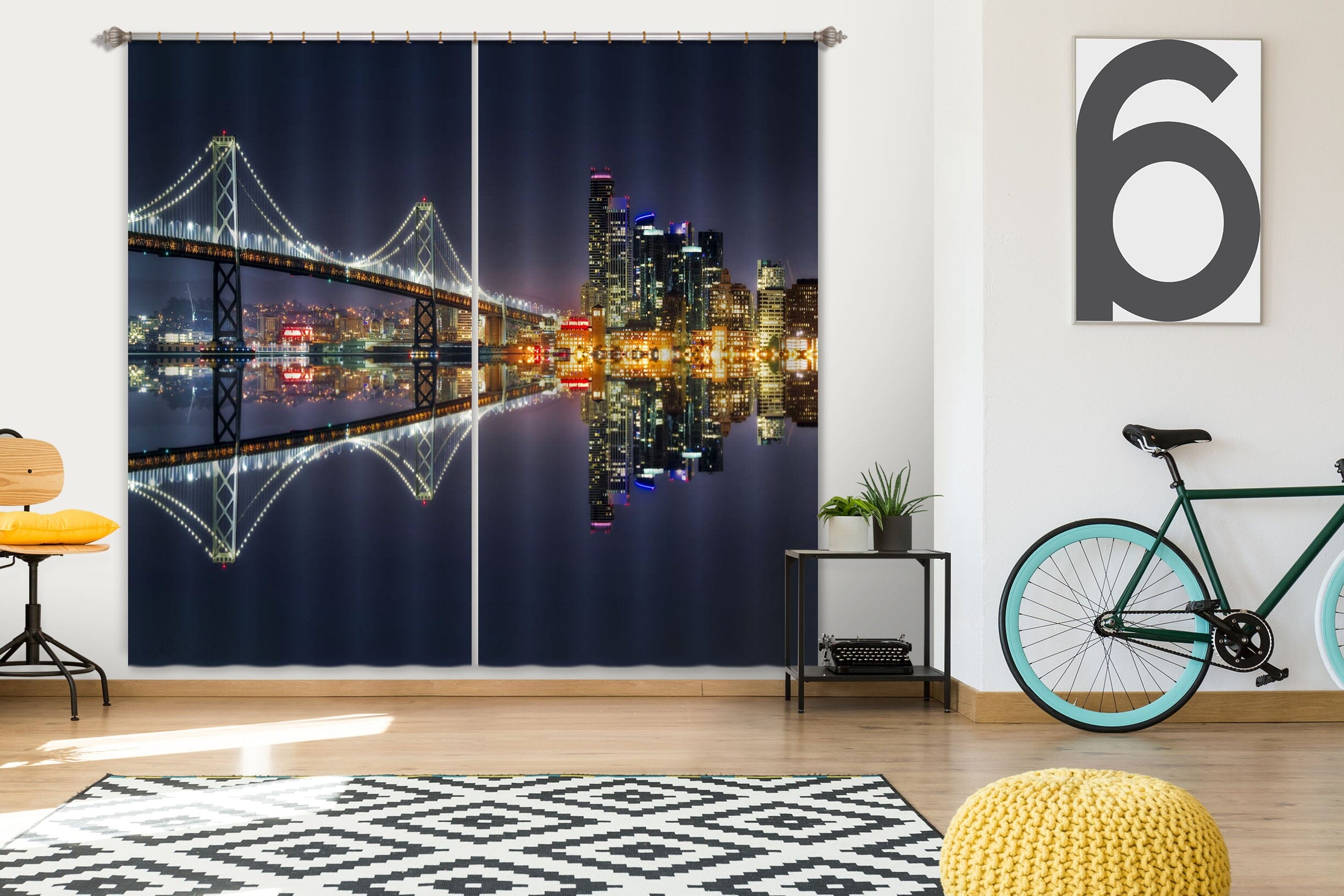 3D Golden City 182 Marco Carmassi Curtain Curtains Drapes Curtains AJ Creativity Home 