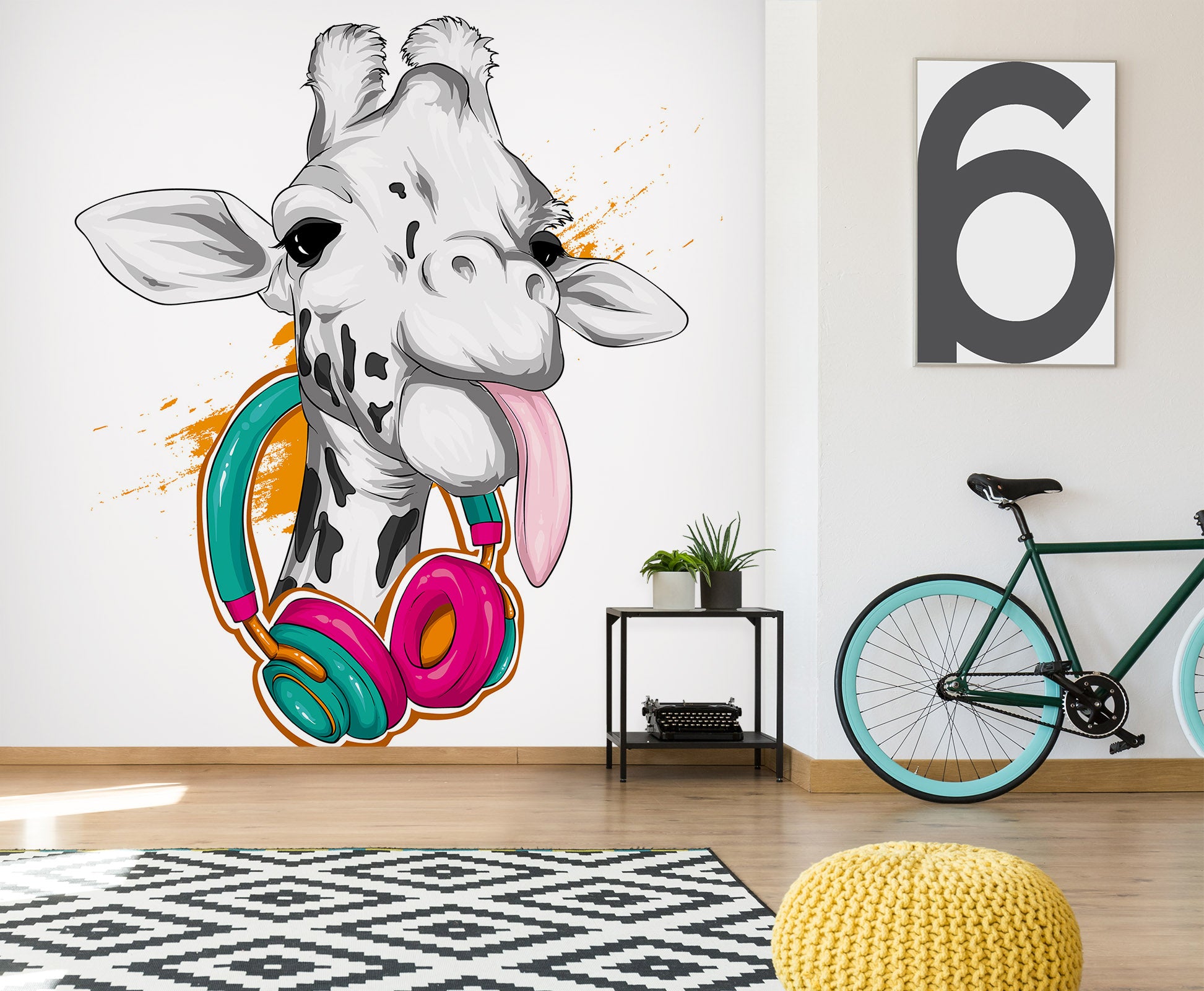 3D Giraffe Headset 58110 Wall Murals