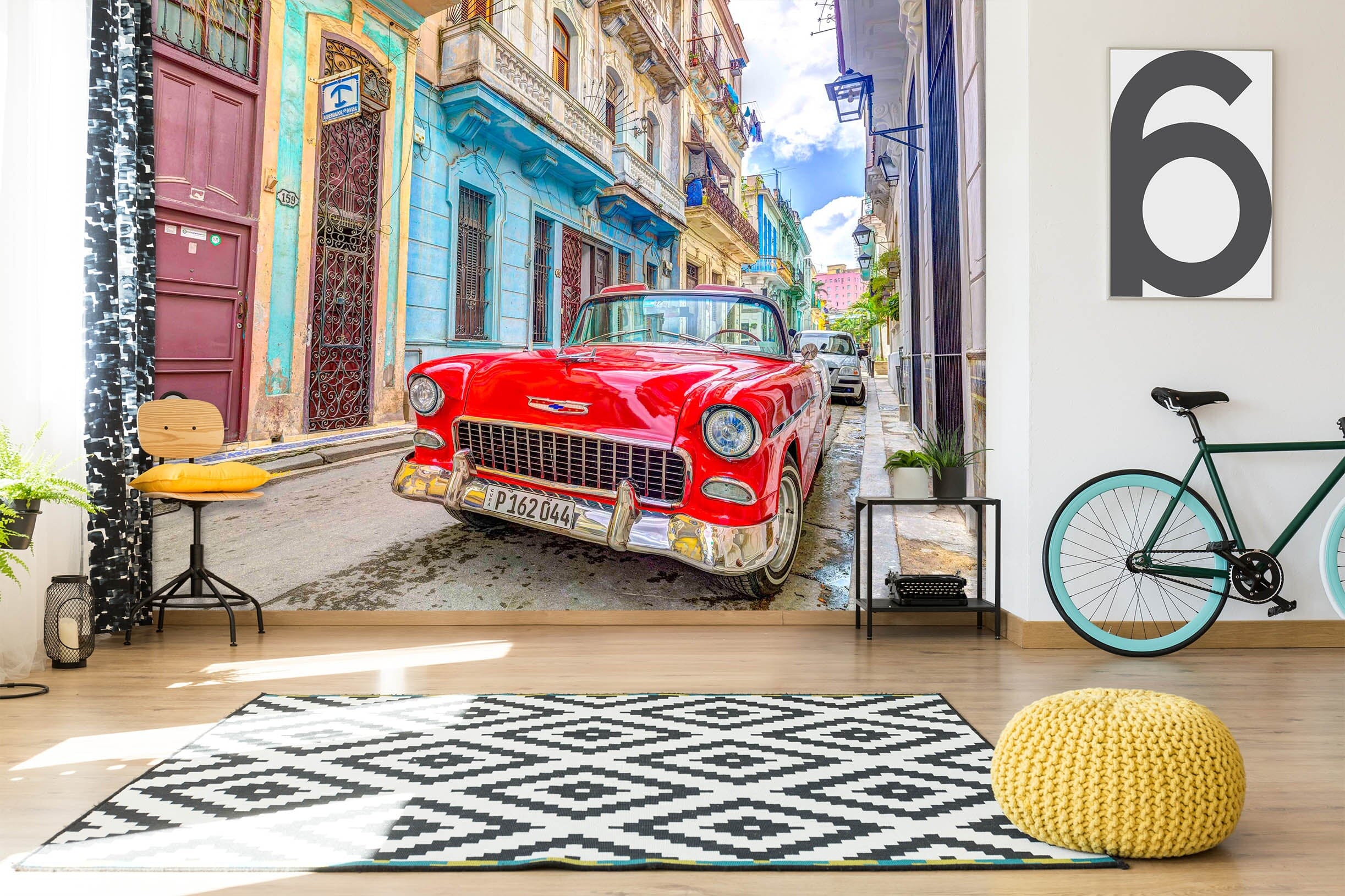 3D Red Car 1417 Assaf Frank Wall Mural Wall Murals Wallpaper AJ Wallpaper 2 