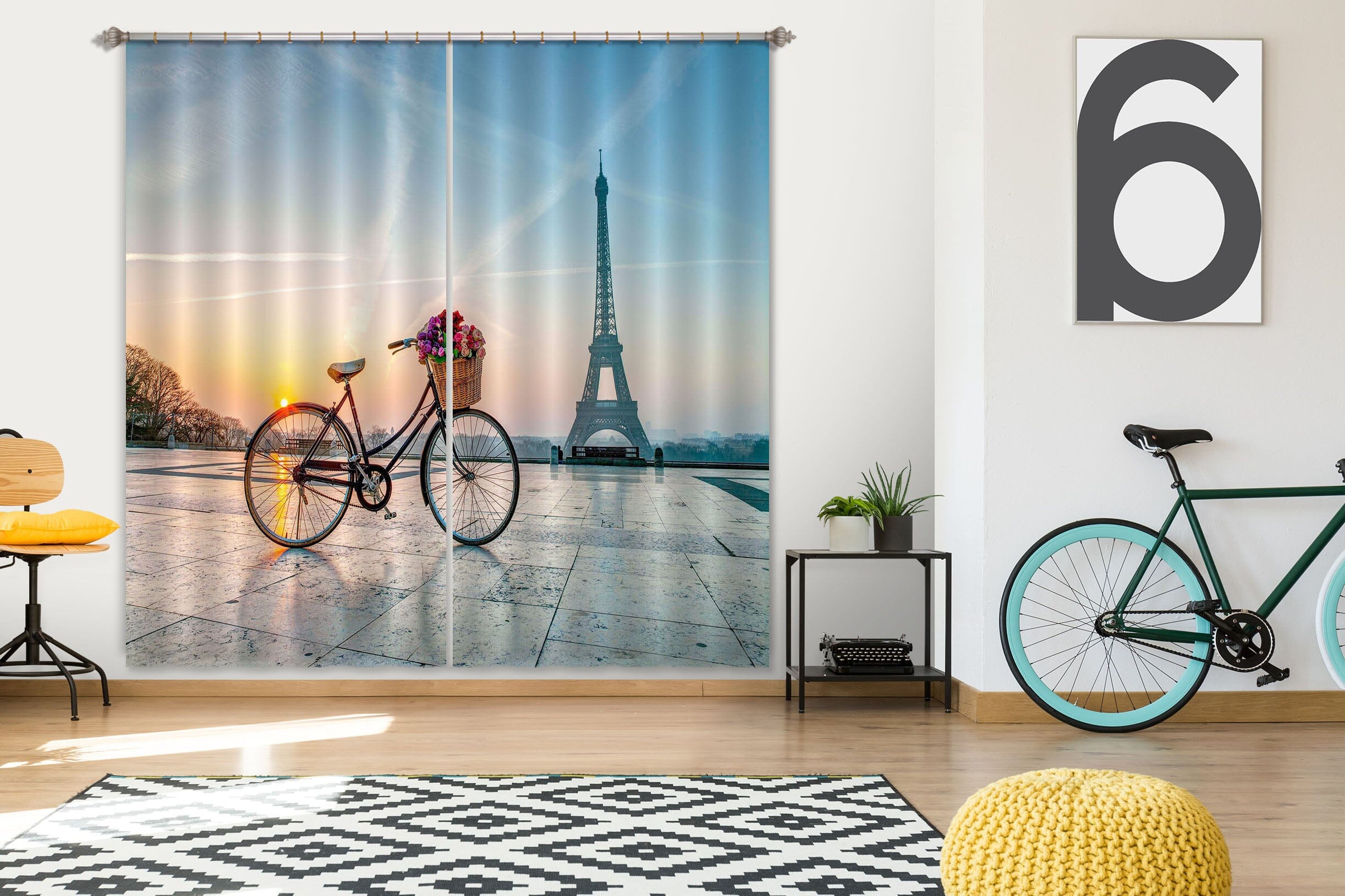 3D Eiffel Tower 004 Assaf Frank Curtain Curtains Drapes Curtains AJ Creativity Home 