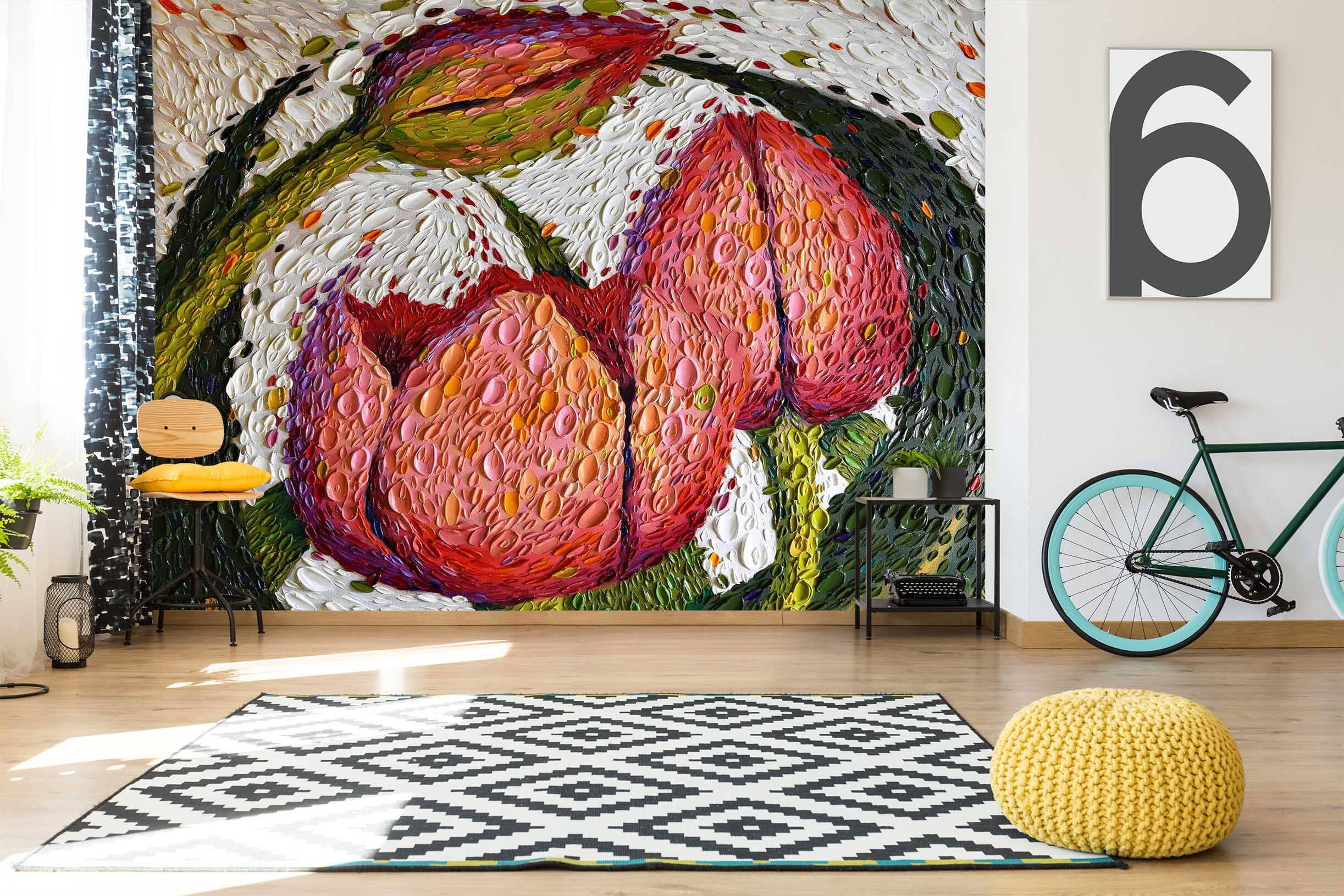 3D Pink Flower Bud 1410 Dena Tollefson Wall Mural Wall Murals Wallpaper AJ Wallpaper 2 