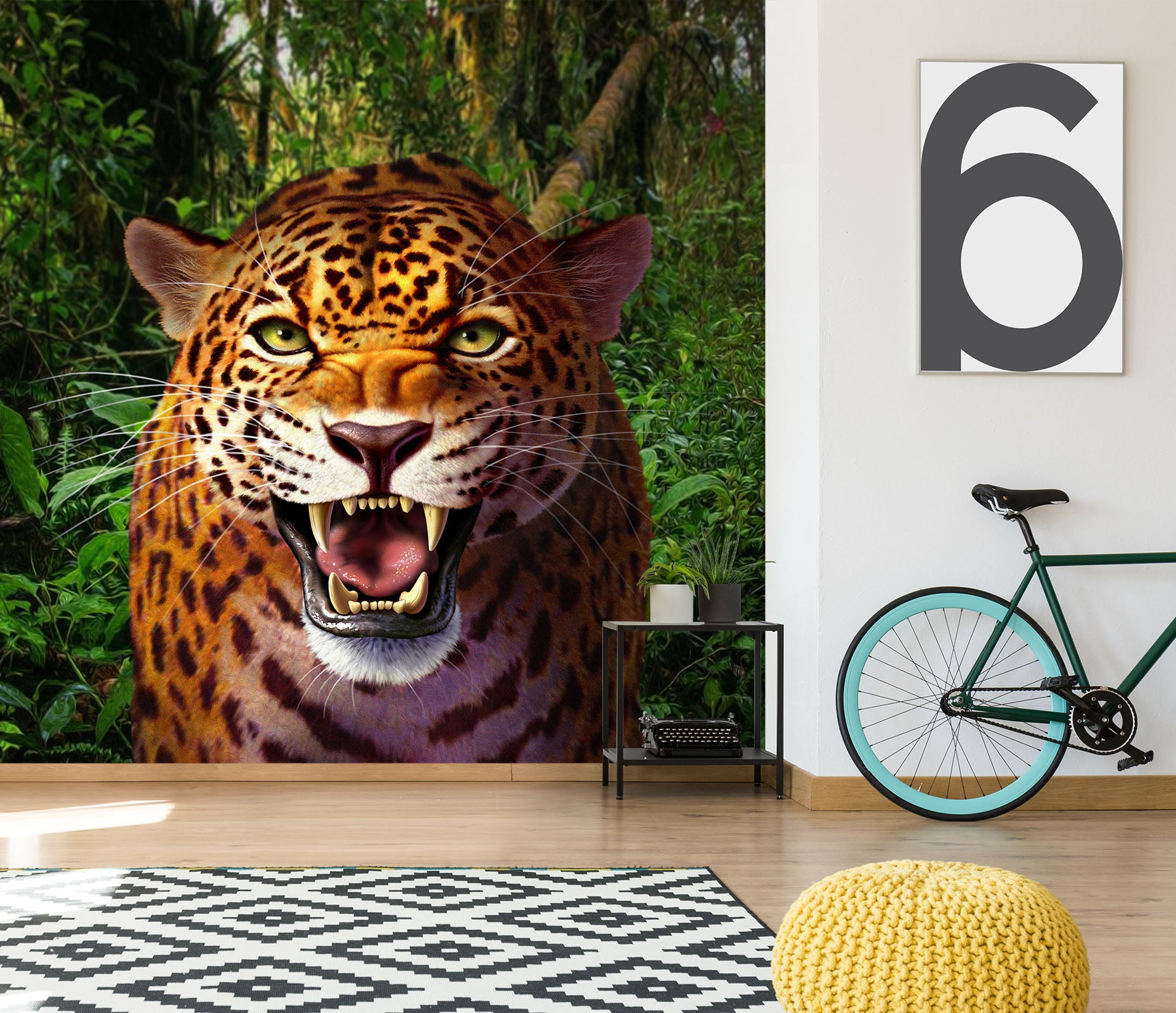 3D Leopard 85019 Jerry LoFaro Wall Mural Wall Murals