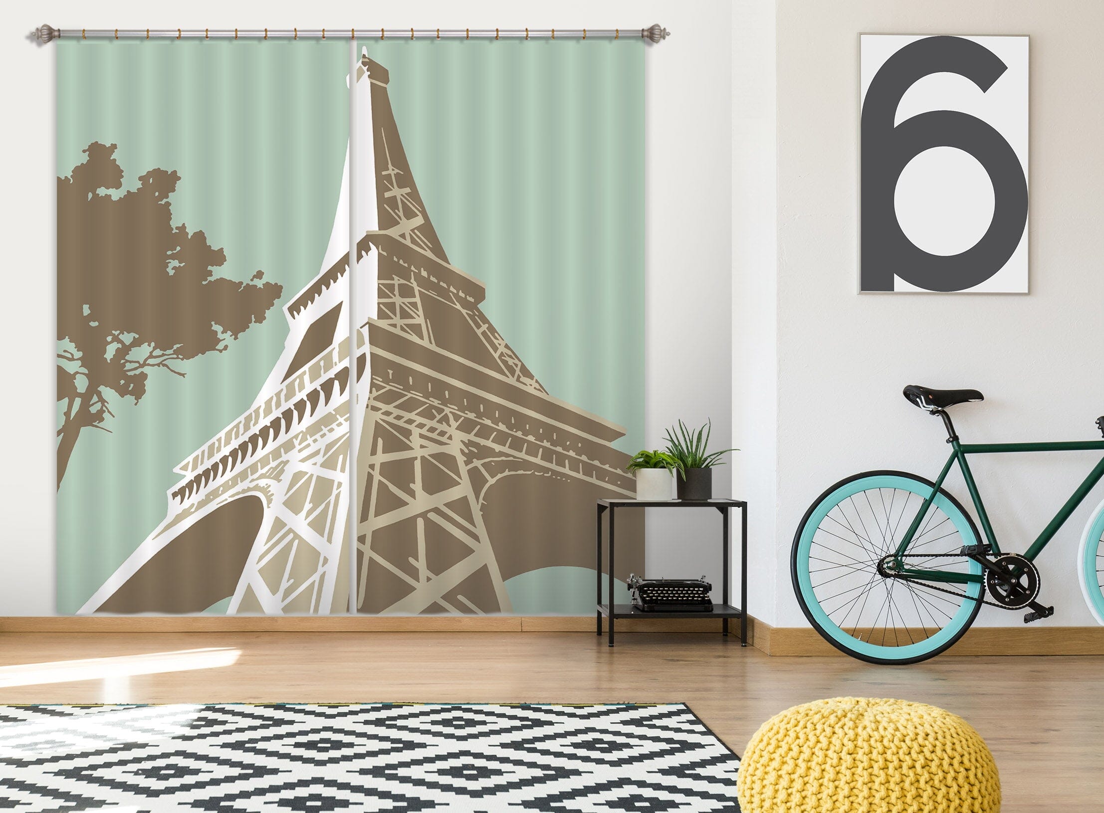 3D Eiffel Tower 114 Steve Read Curtain Curtains Drapes Curtains AJ Creativity Home 