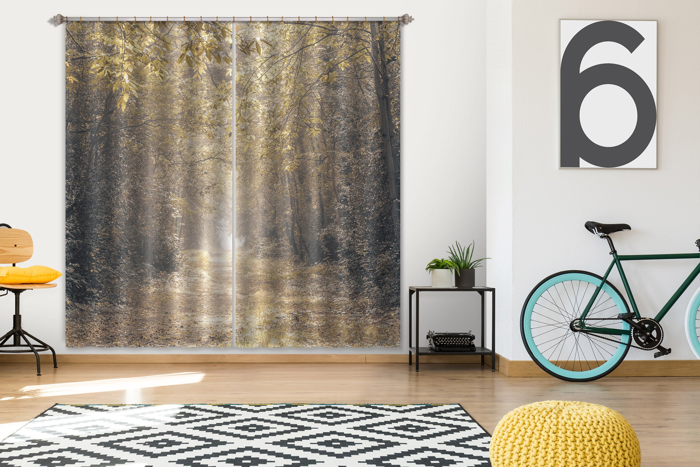 3D Deep Forest 6402 Assaf Frank Curtain Curtains Drapes