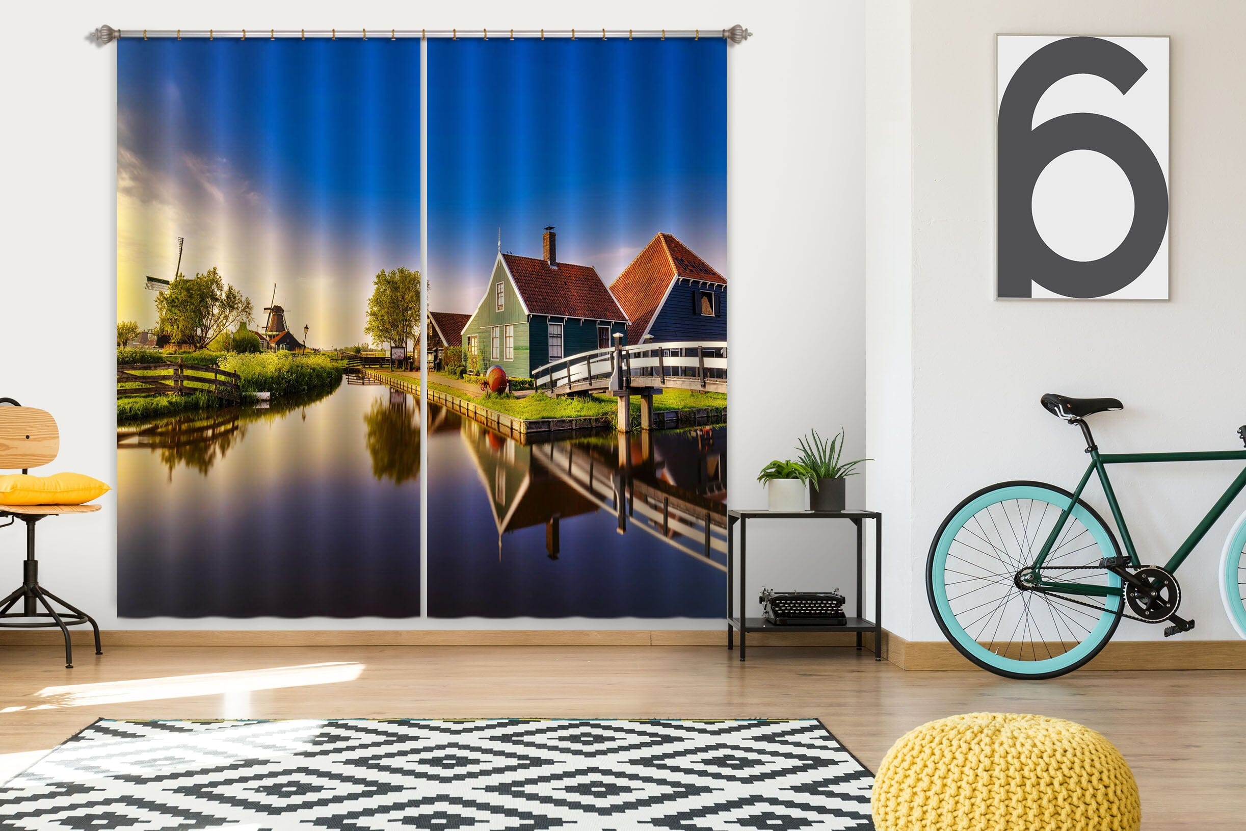 3D Lake Village 080 Marco Carmassi Curtain Curtains Drapes Curtains AJ Creativity Home 
