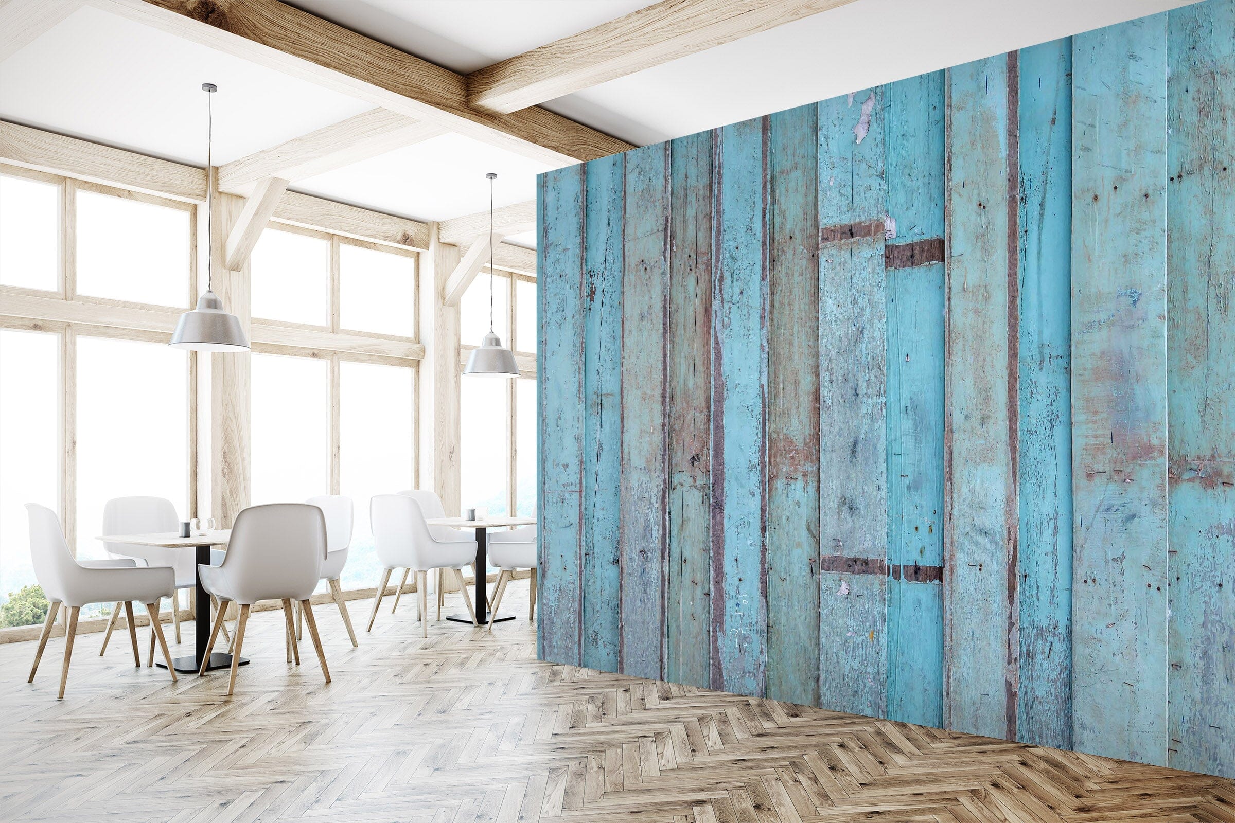 3D Wood Blue 1492 Wall Murals Wallpaper AJ Wallpaper 2 