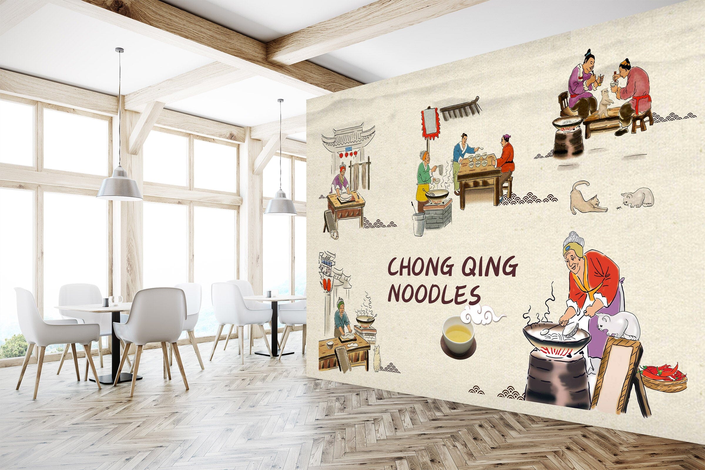 3D Peasant Woman Working 035 Wall Murals Wallpaper AJ Wallpaper 2 