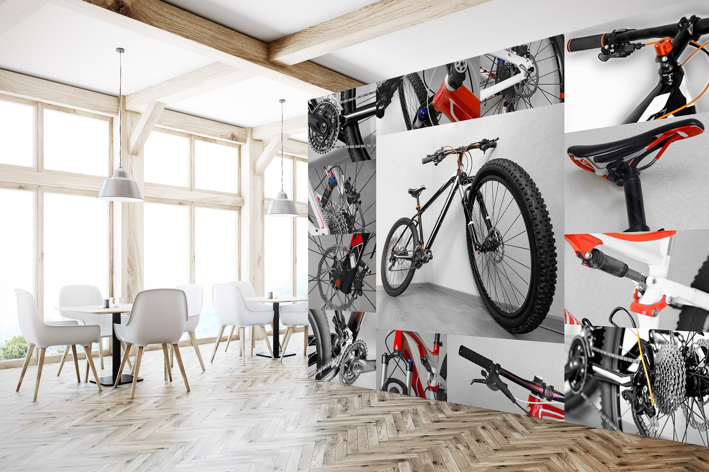 3D Mountain Bike 396 Vehicle Wall Murals