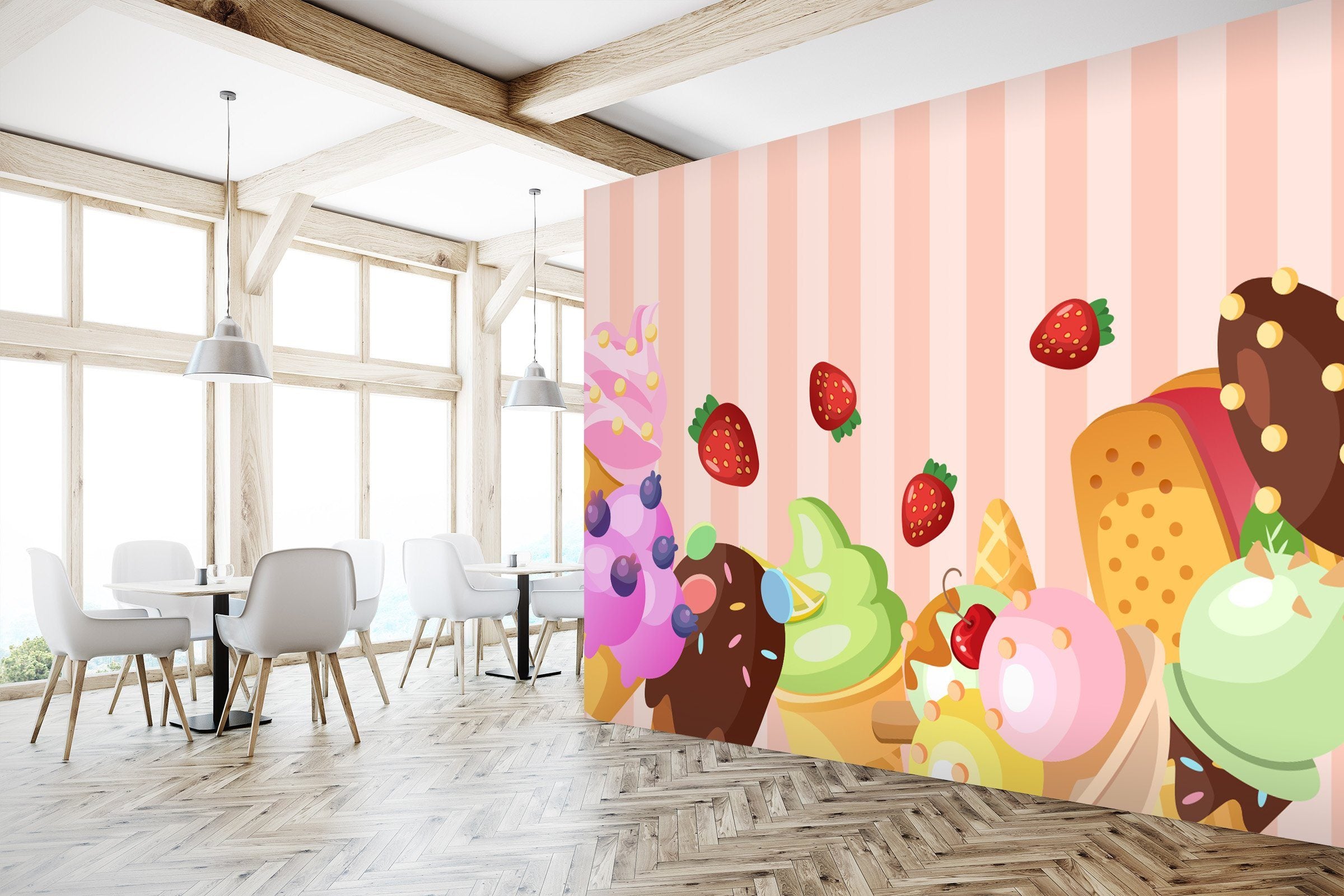 3D Strawberry Cake Ice Cream 113 Wallpaper AJ Wallpaper 2 
