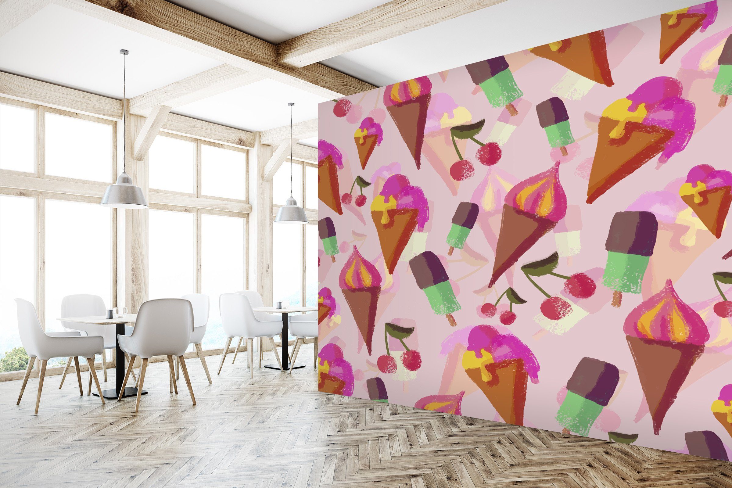 3D Red Graffiti Ice Cream 55 Wallpaper AJ Wallpaper 2 