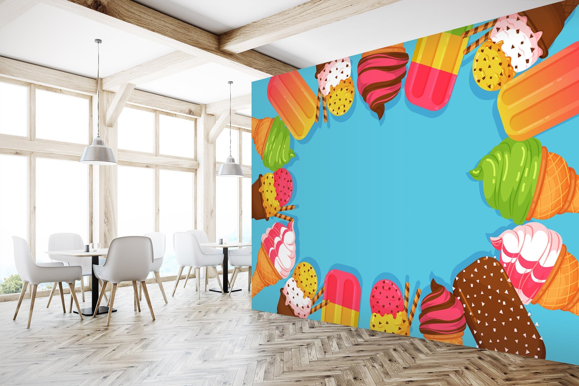 3D Bright Color Ice Cream 211 Wallpaper AJ Wallpaper 2 