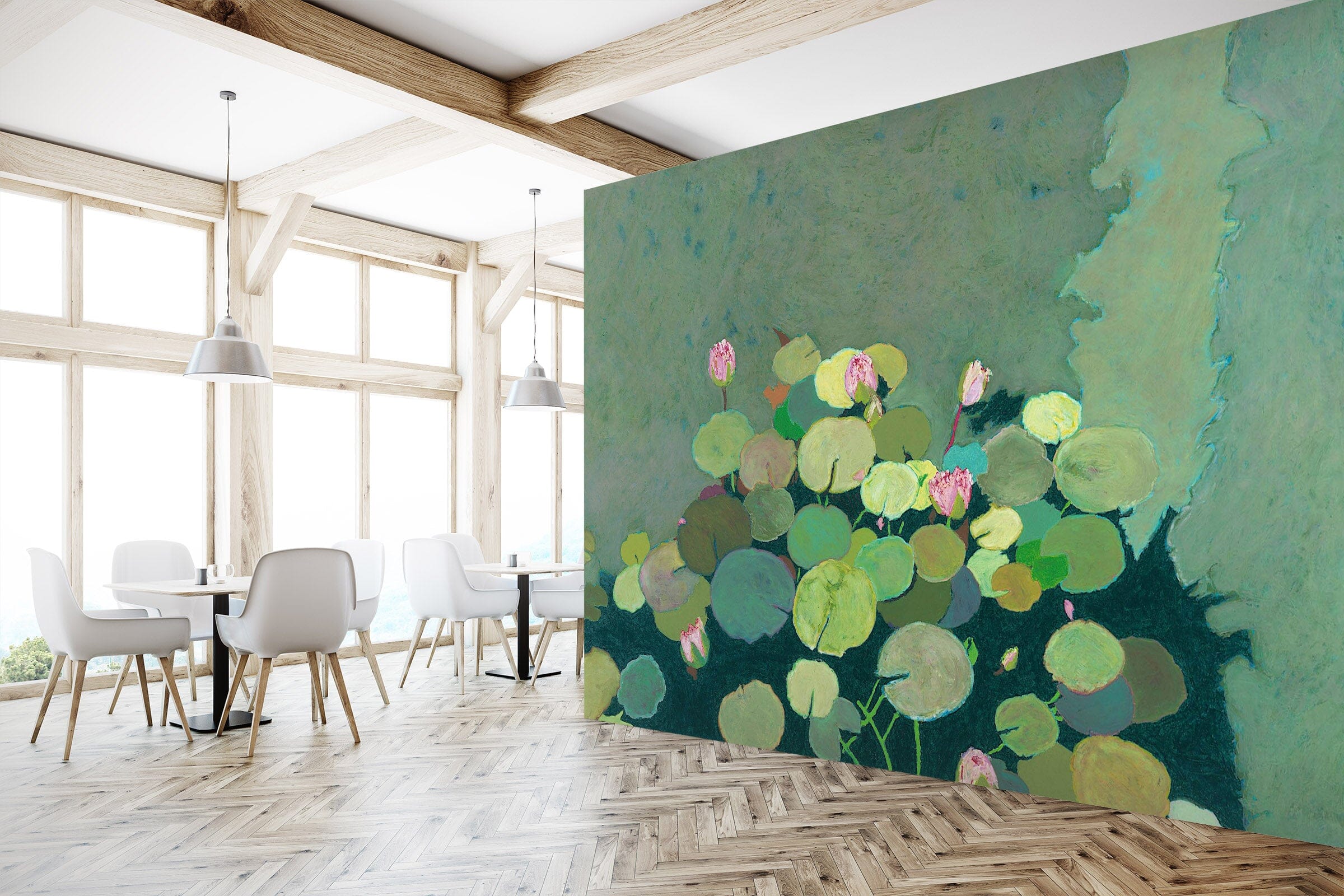 3D Lotus Pond 244 Allan P. Friedlander Wall Mural Wall Murals Wallpaper AJ Wallpaper 2 