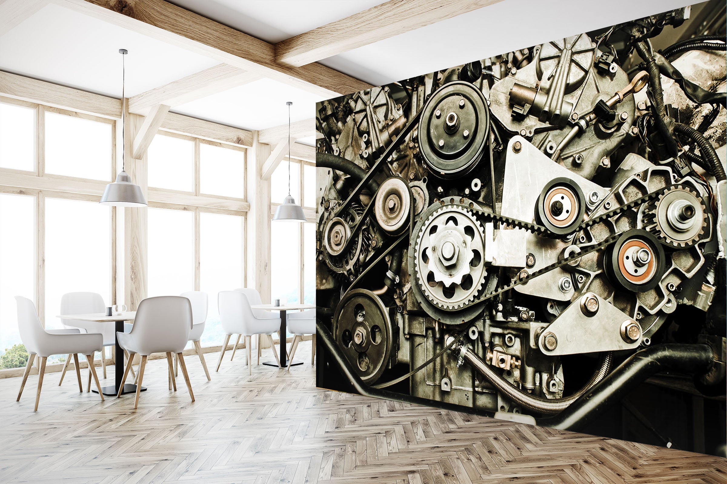 3D Engine Gear 300 Vehicle Wall Murals