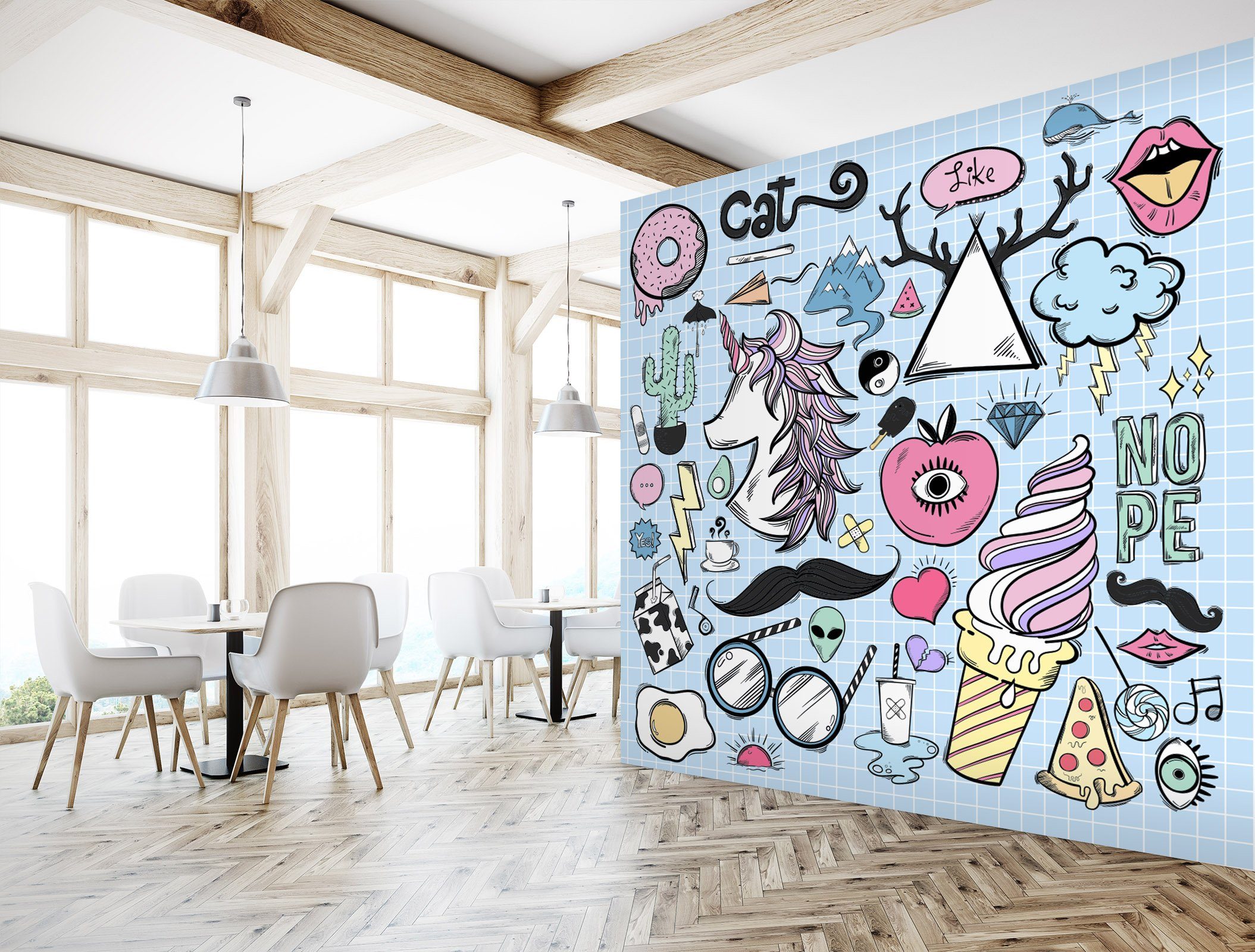 3D Unicorn Ice Cream 276 Wallpaper AJ Wallpaper 2 