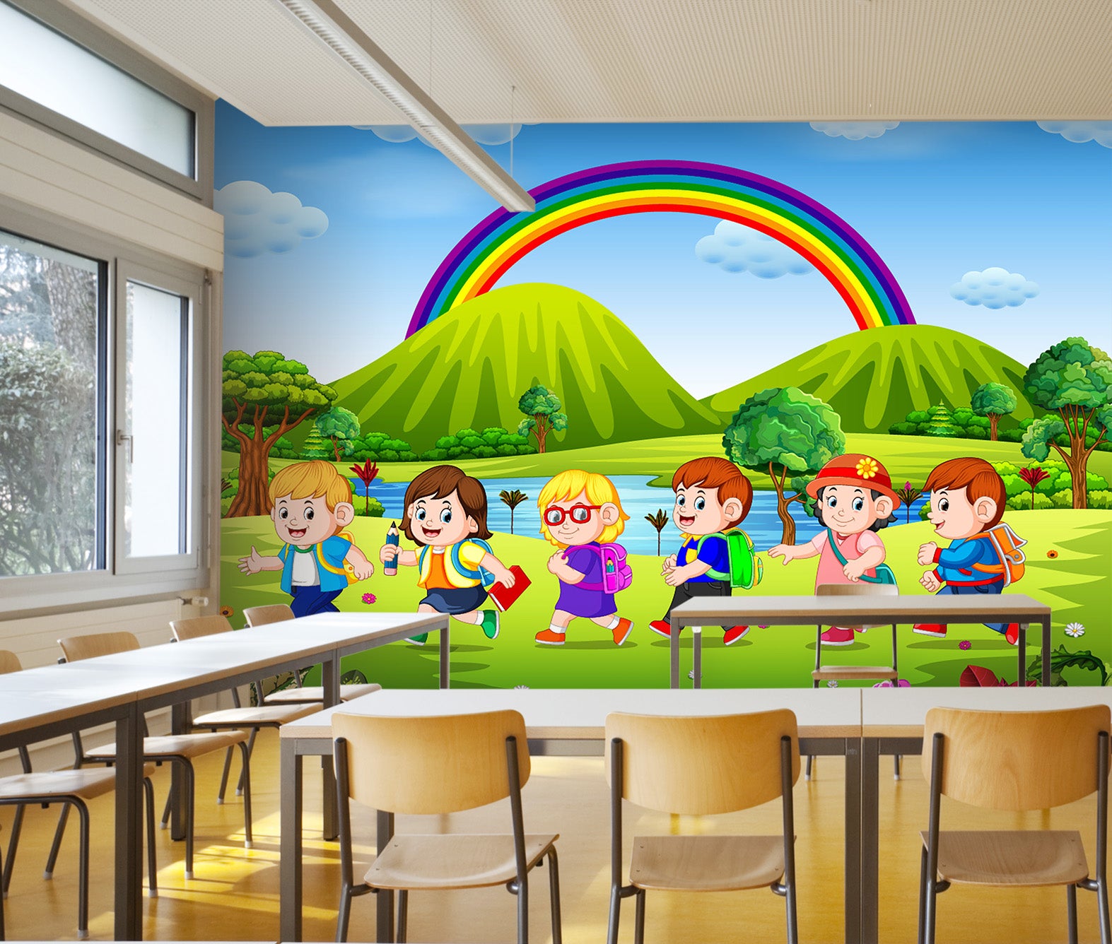3D Cute Rainbow 187 Wall Murals