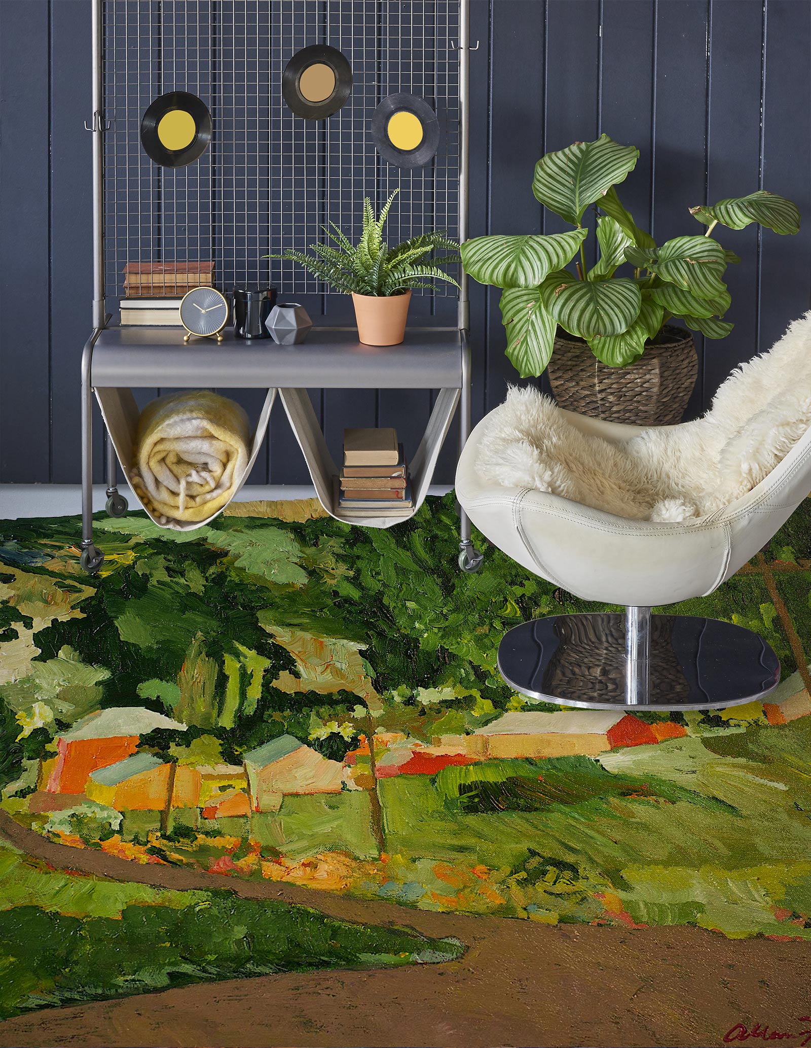 3D Green Meadow Mountains 9610 Allan P. Friedlander Floor Mural