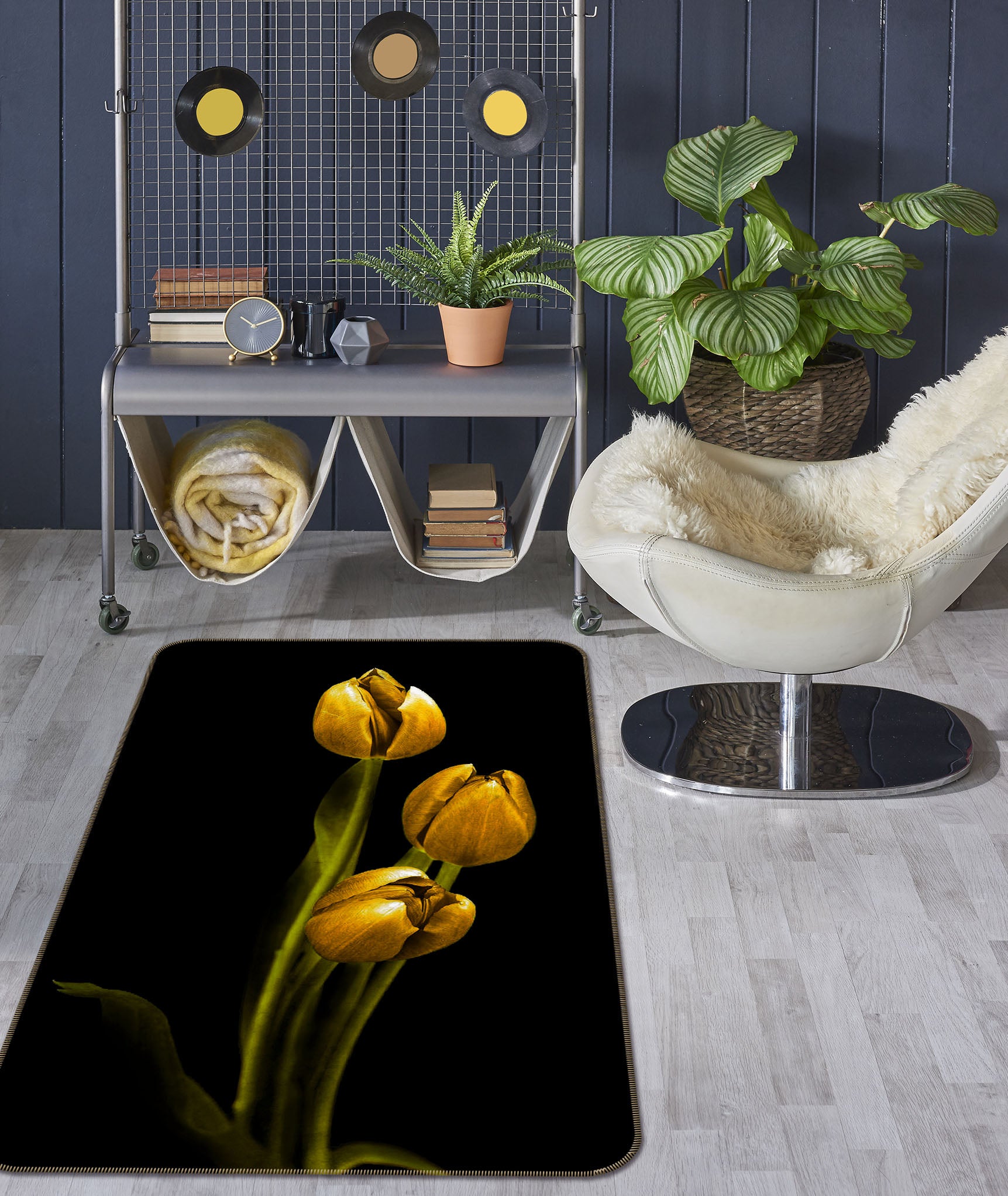 3D Flower 33232 Non Slip Rug Mat