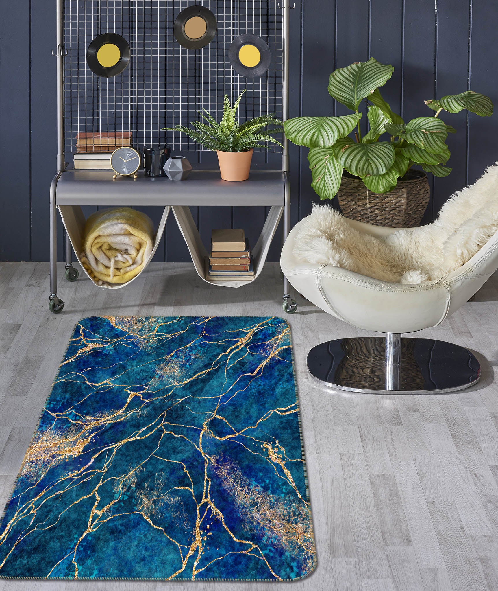 3D Blue Marble 26092 Non Slip Rug Mat