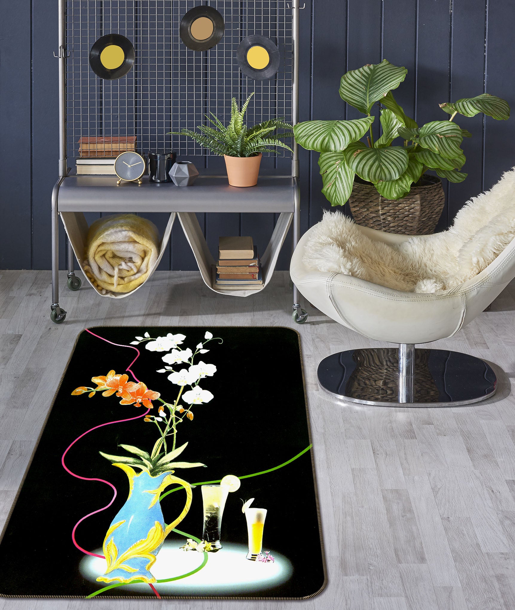 3D Vase Drink 32117 Non Slip Rug Mat