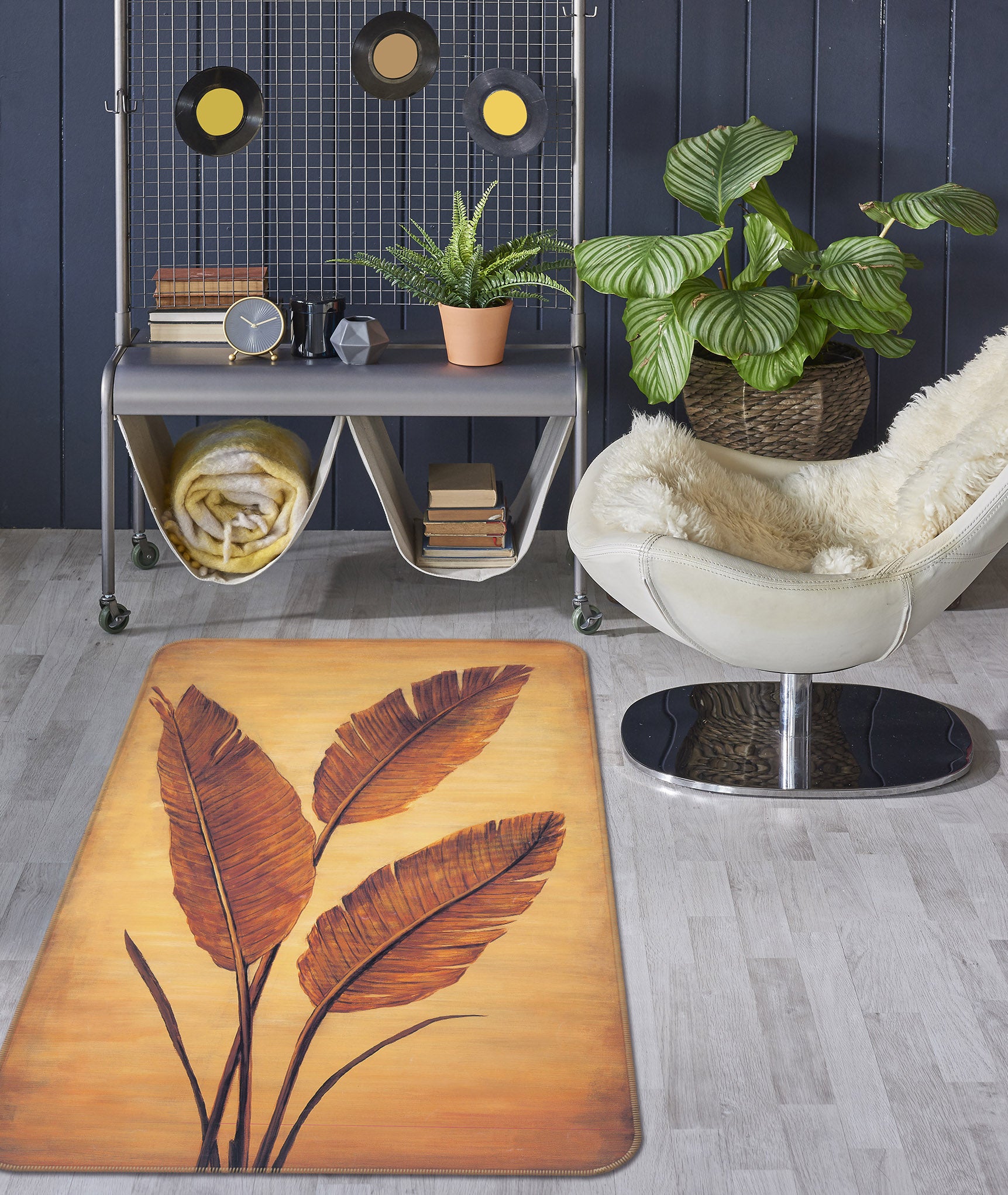 3D Leaves 32204 Non Slip Rug Mat