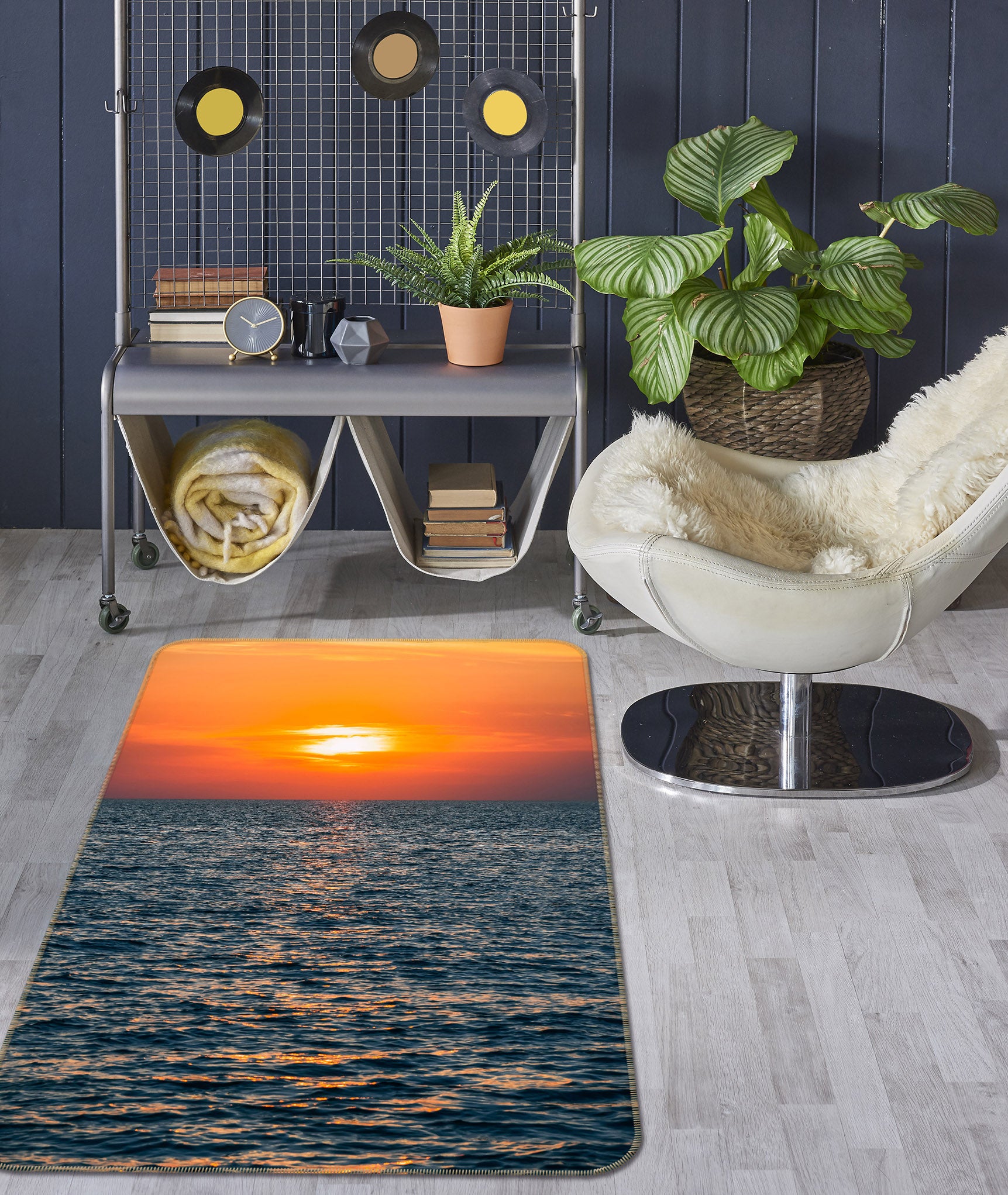3D Seawater 28018 Non Slip Rug Mat