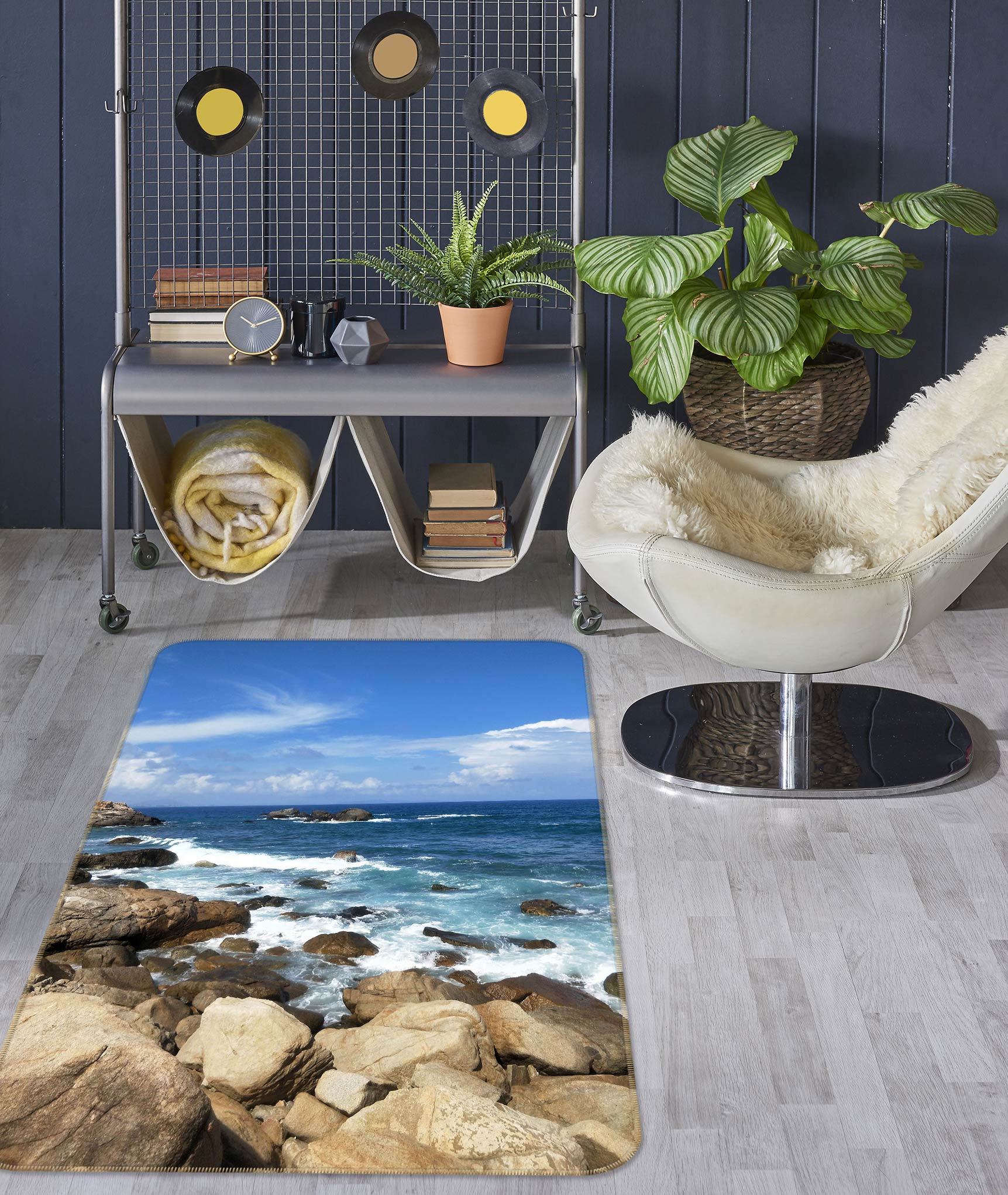 3D Sea Stone 27055 Non Slip Rug Mat