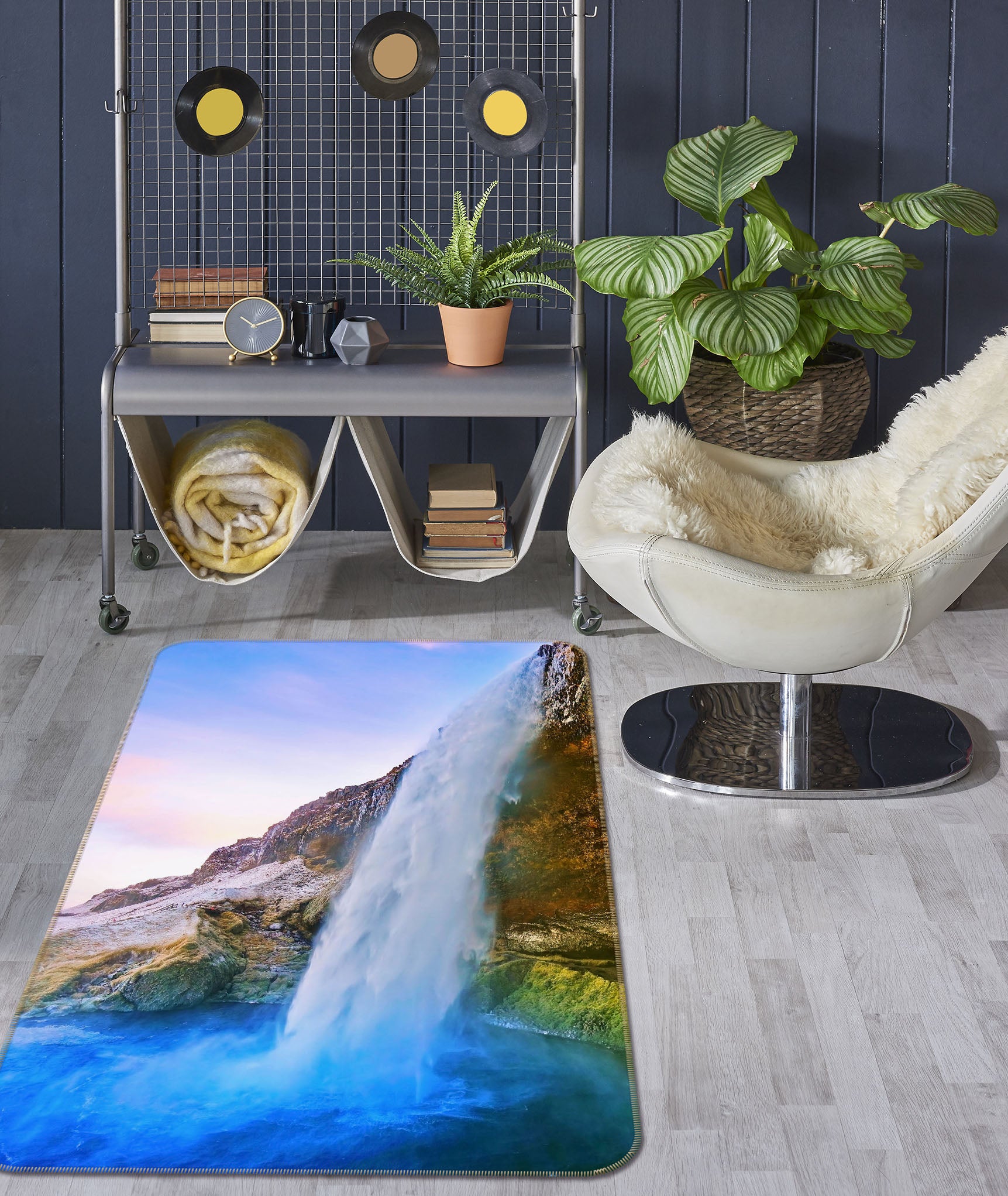 3D Waterfall 26178 Non Slip Rug Mat