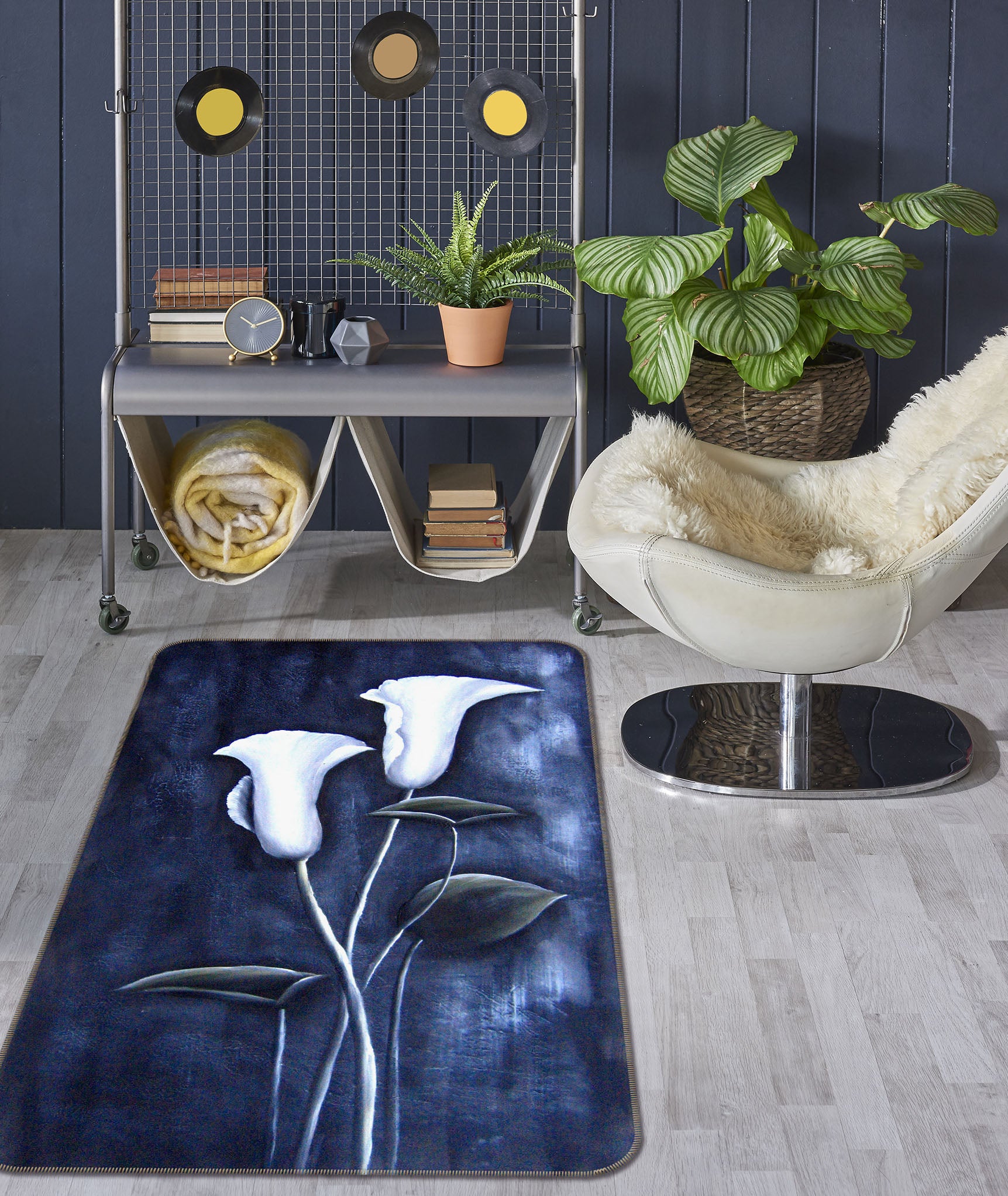 3D Flower 33230 Non Slip Rug Mat