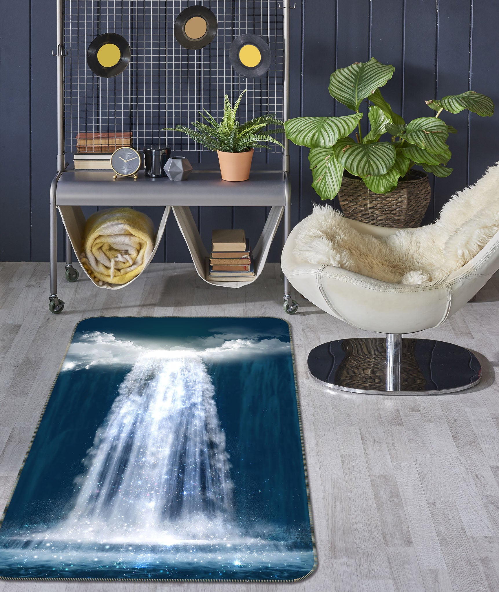 3D Waterfall 26174 Non Slip Rug Mat