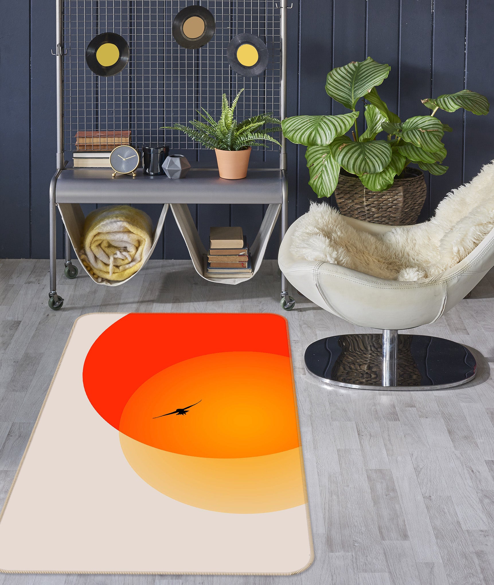 3D Red Sun 1051 Boris Draschoff Rug Non Slip Rug Mat