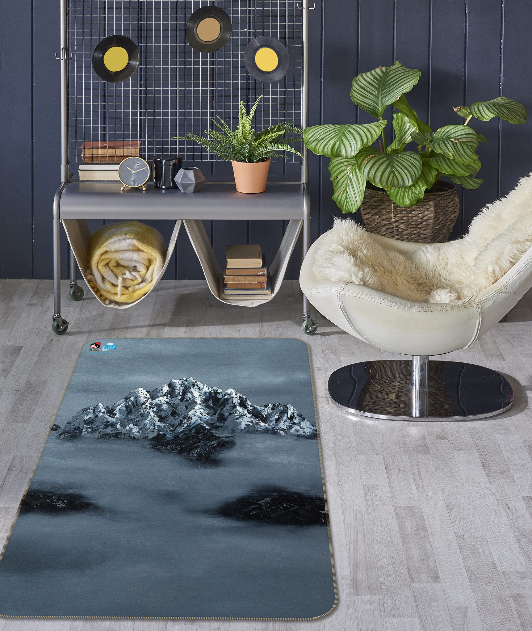 3D Snow Mountain Peak 1892 Marina Zotova Rug Non Slip Rug Mat