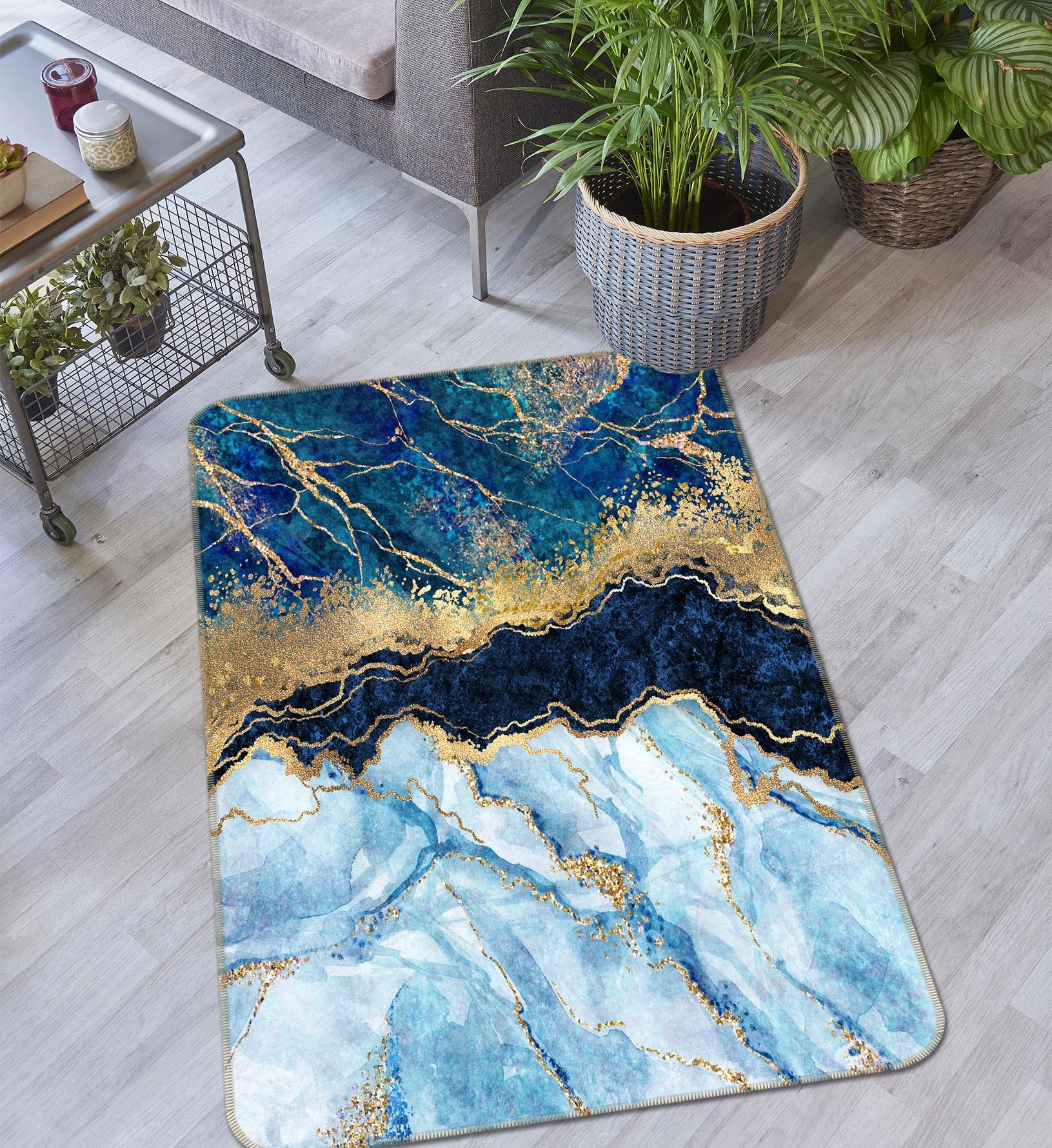 3D Blue Marble 26091 Non Slip Rug Mat
