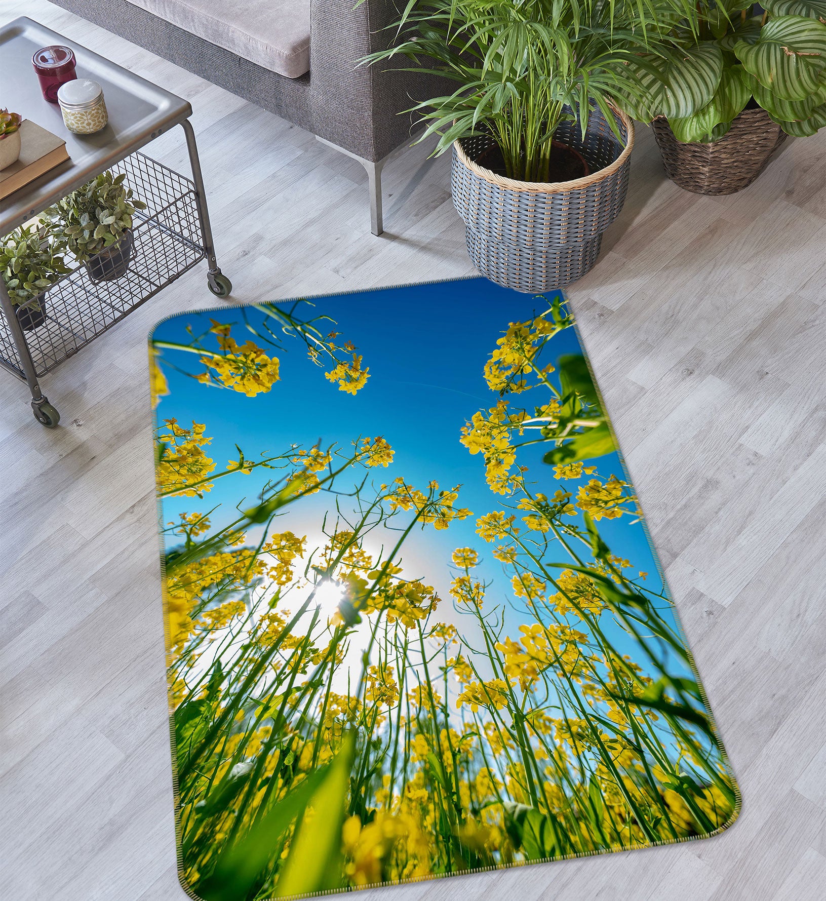 3D Rape Blossoms 27076 Non Slip Rug Mat